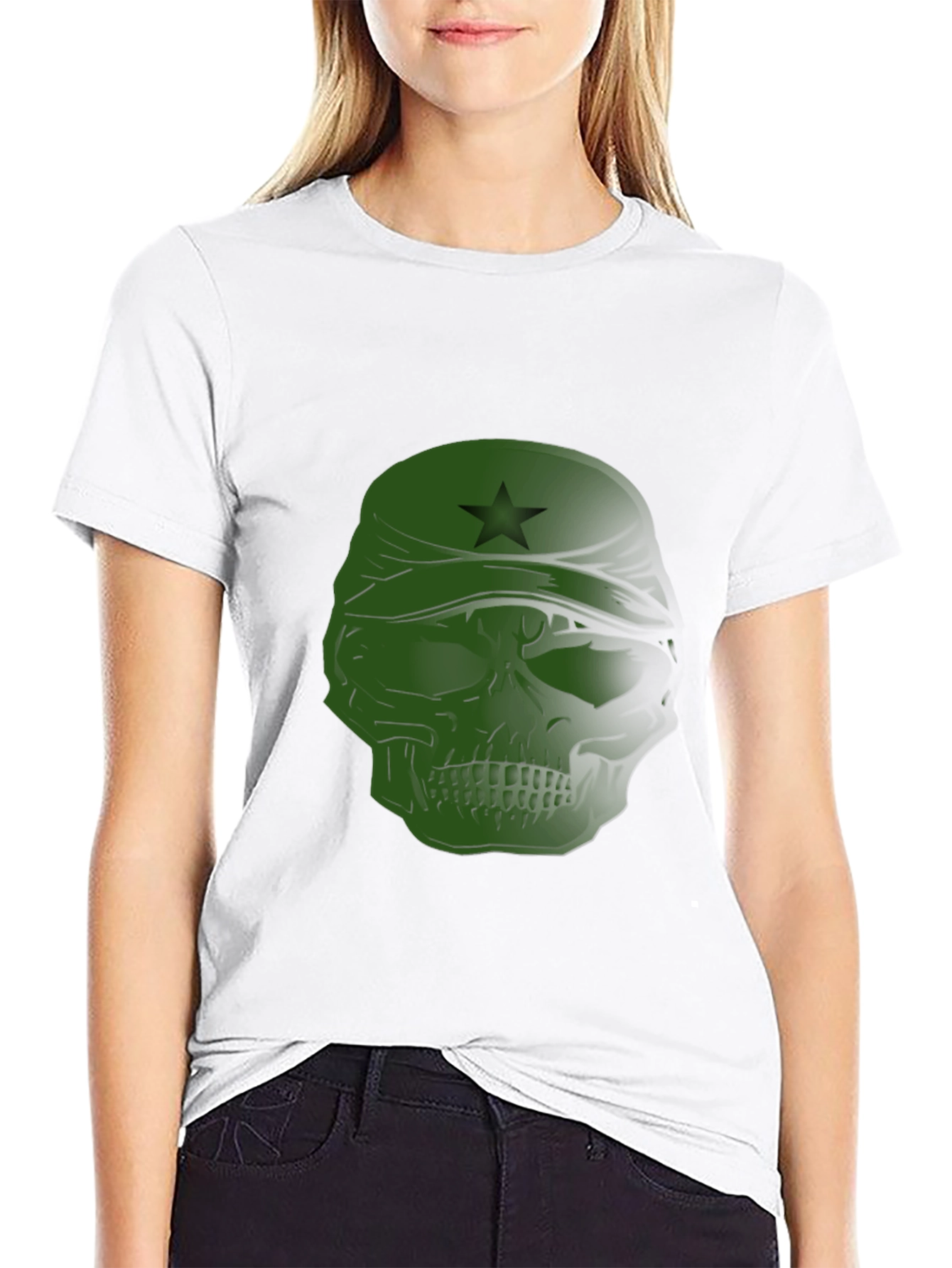 Edgy Skull T-Shirt with Star Bandana