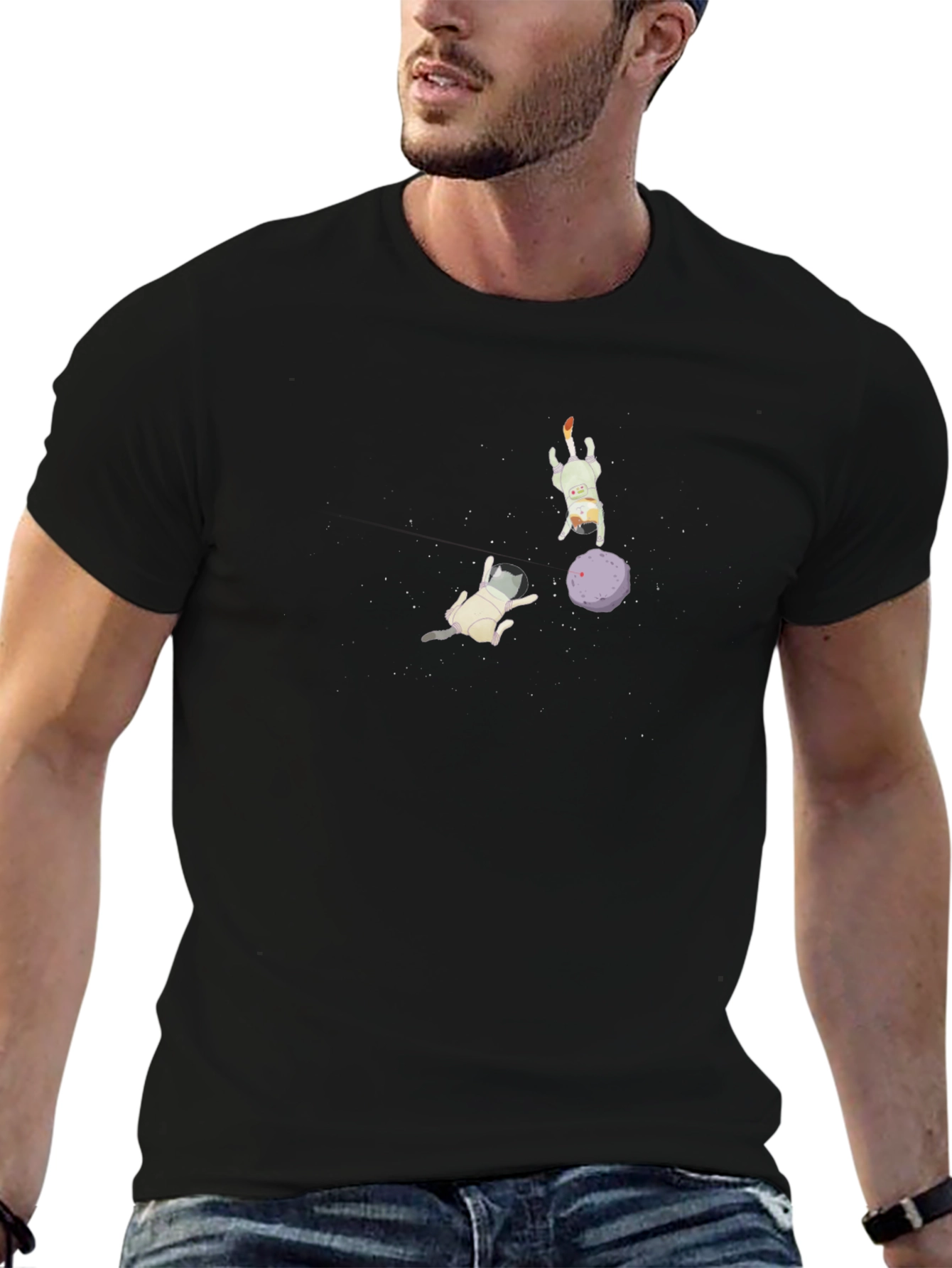 Cosmic Cats T-Shirt - Space Adventure Design