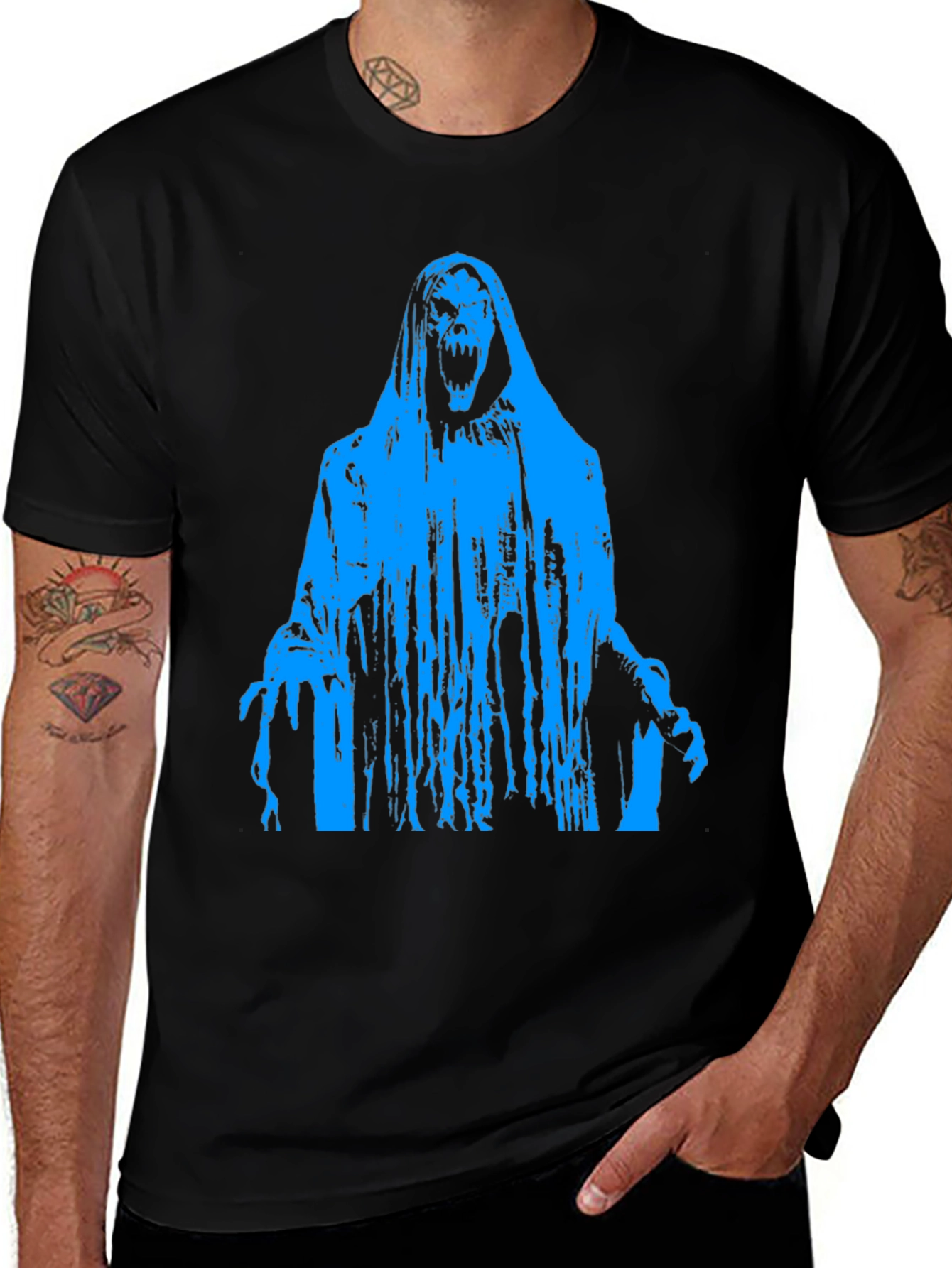 Grim Reaper Graphic T-Shirt - Black