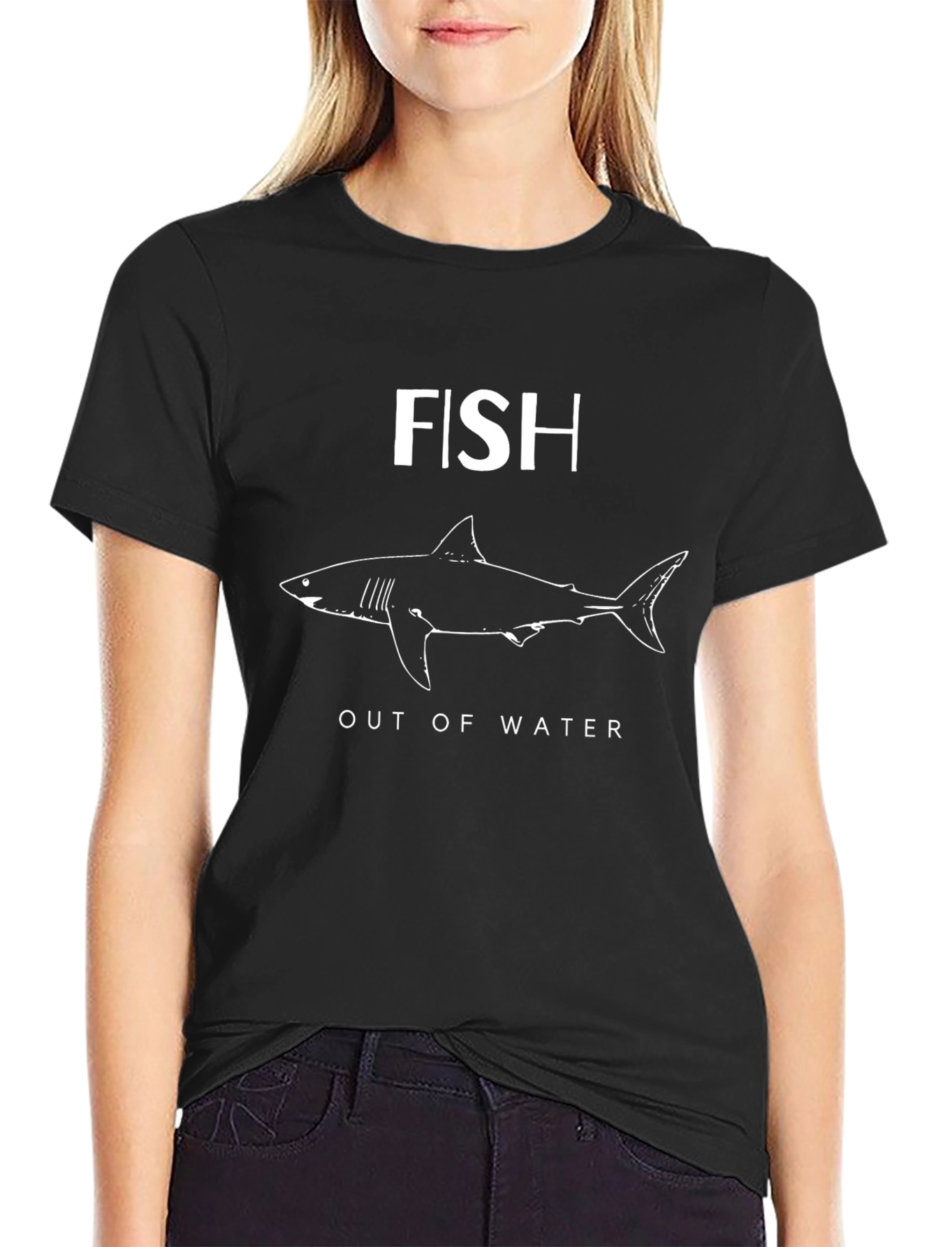 Fish Out of Water Graphic Tee - Black