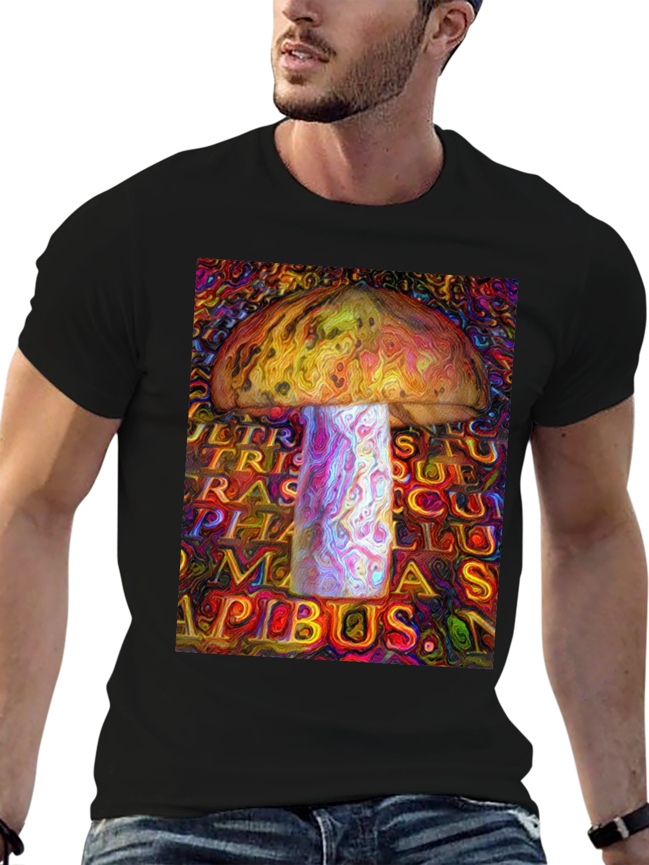 Psychedelic Mushroom Graphic Tee - Unique Art Shirt