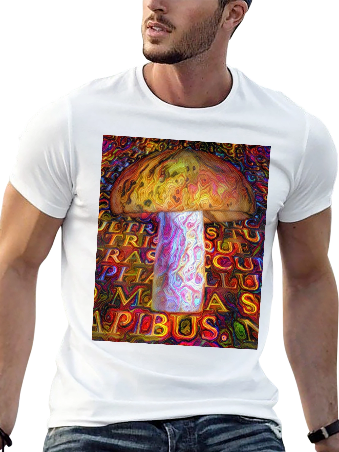 Psychedelic Mushroom Graphic Tee - Unique Art Shirt