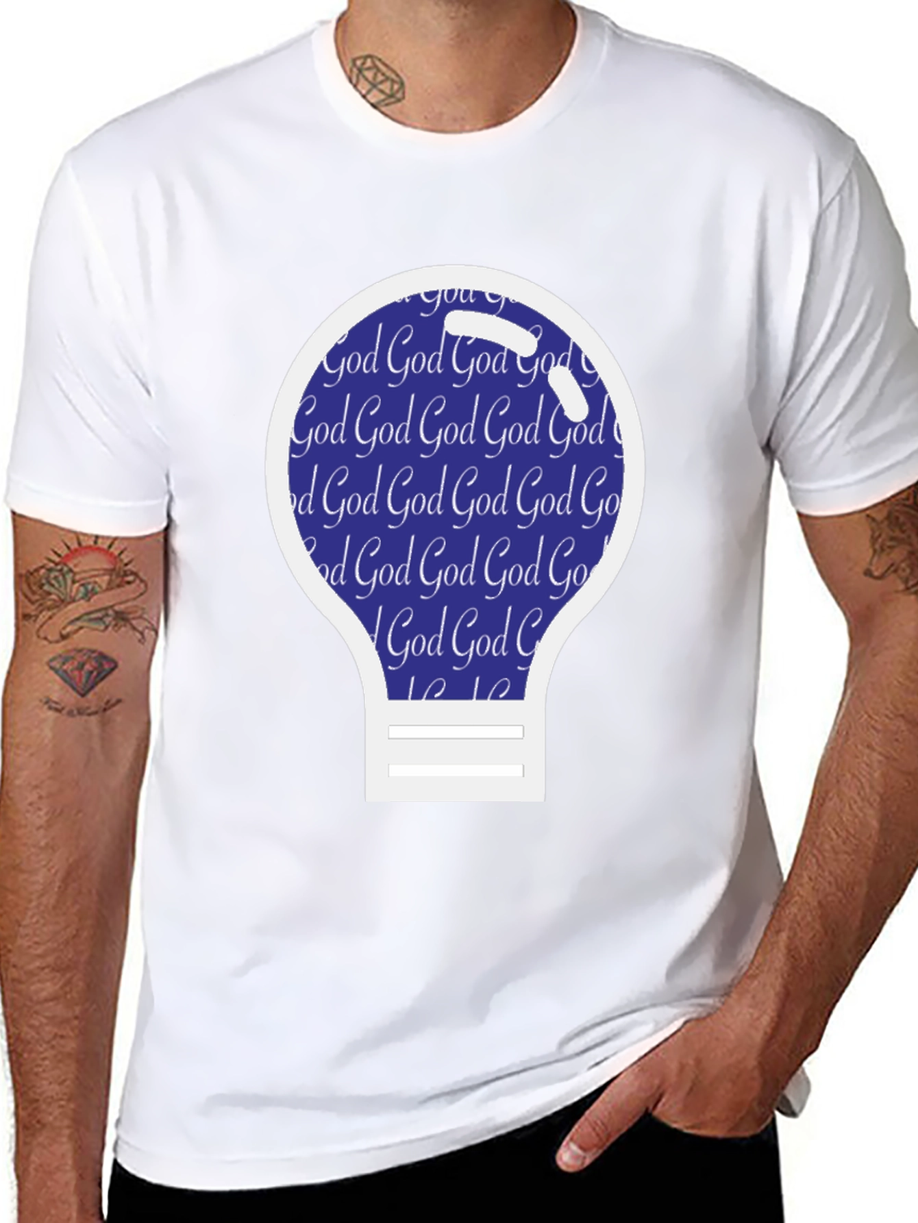 Mens God Bulb Tee - Faith Inspired Apparel