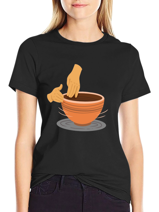 Pottery Wheel Black T-Shirt