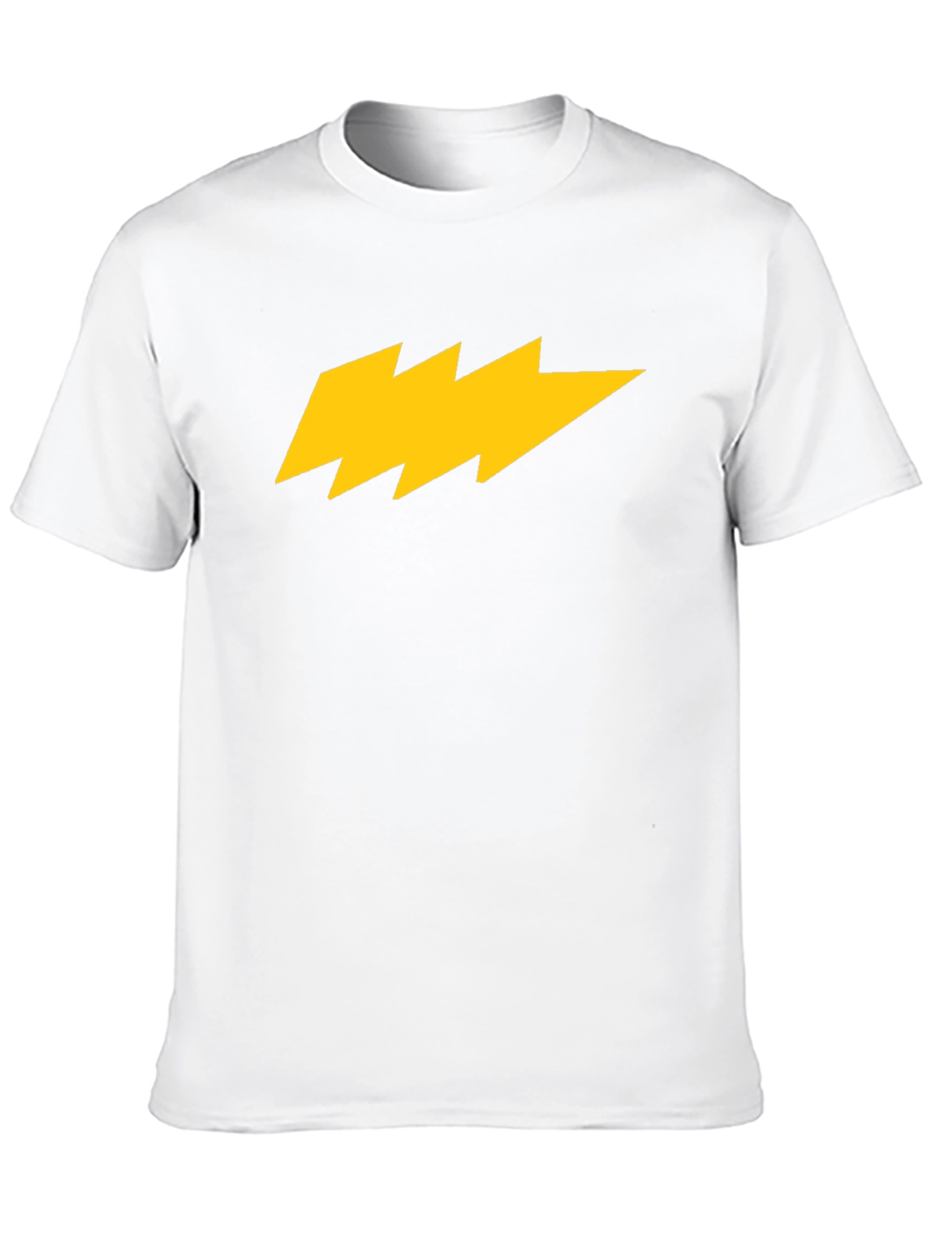 Lightning Bolt Graphic Tee - Bold Black Cotton Shirt