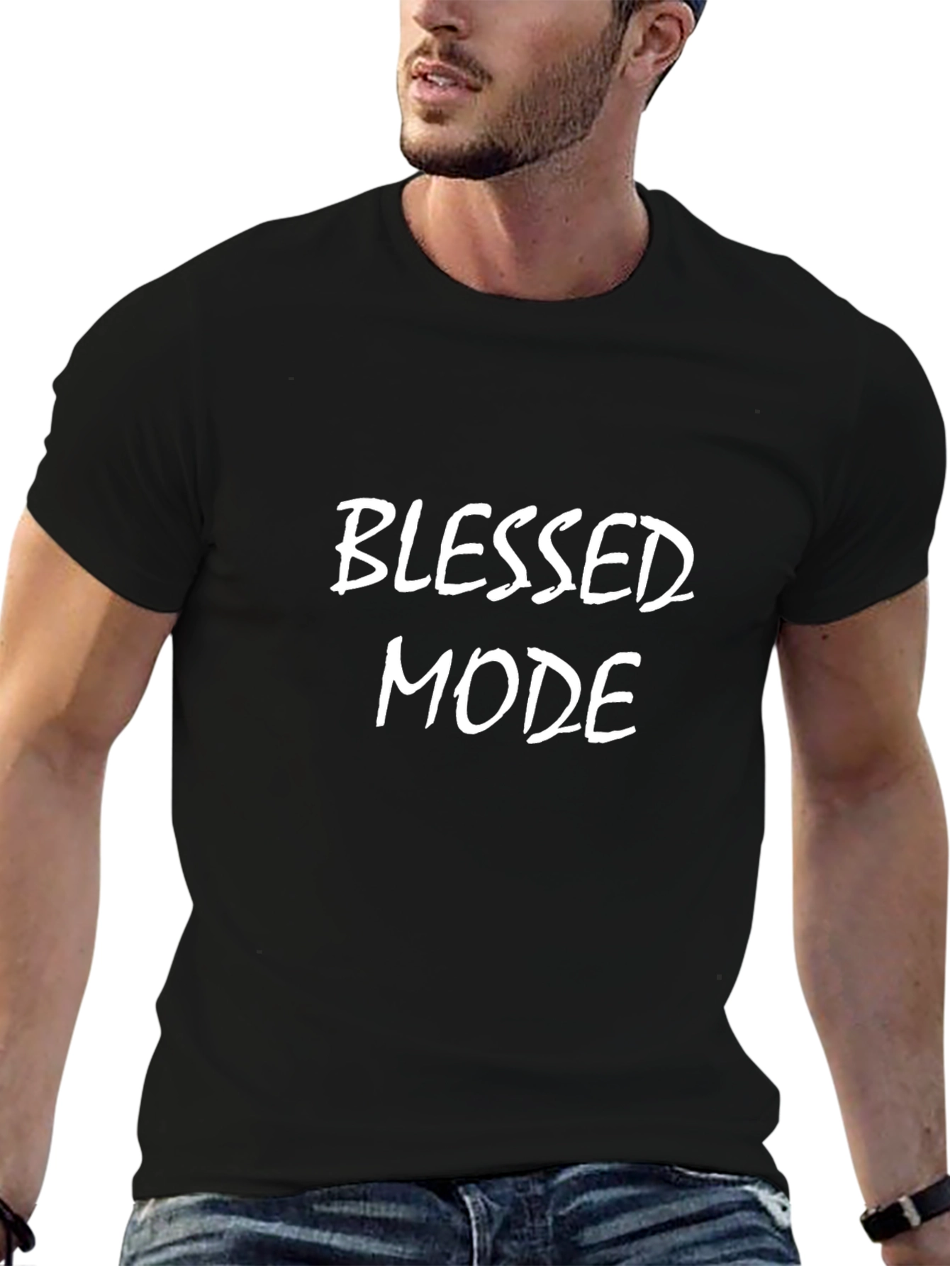 Blessed Mode Black Graphic T-Shirt