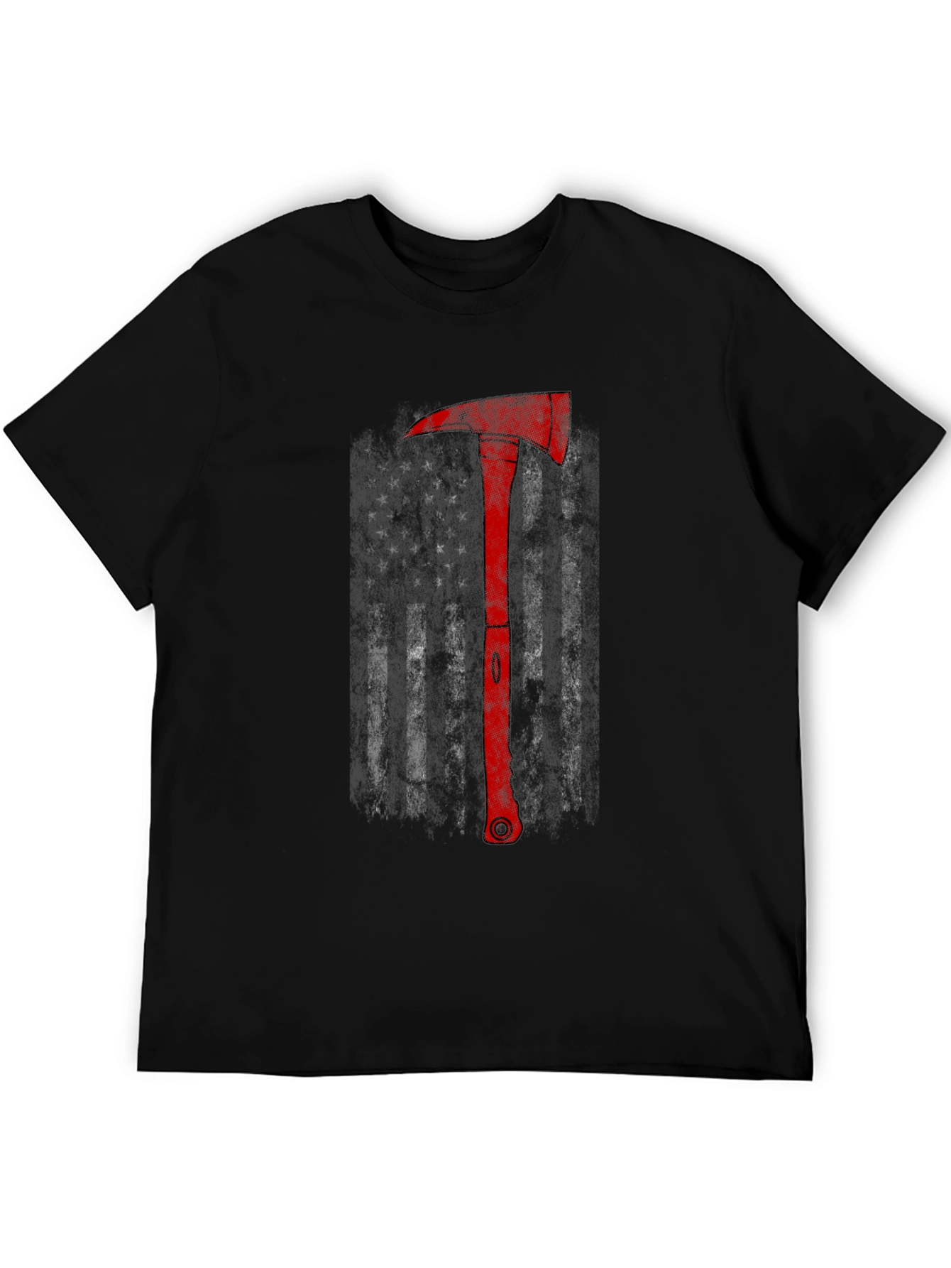 Firefighter Axe Flag Graphic Tee