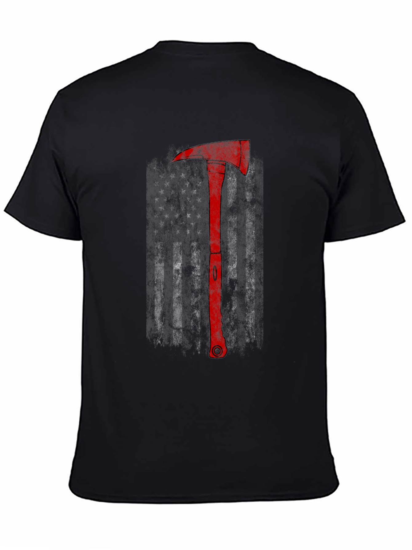 Firefighter Axe Flag Graphic Tee