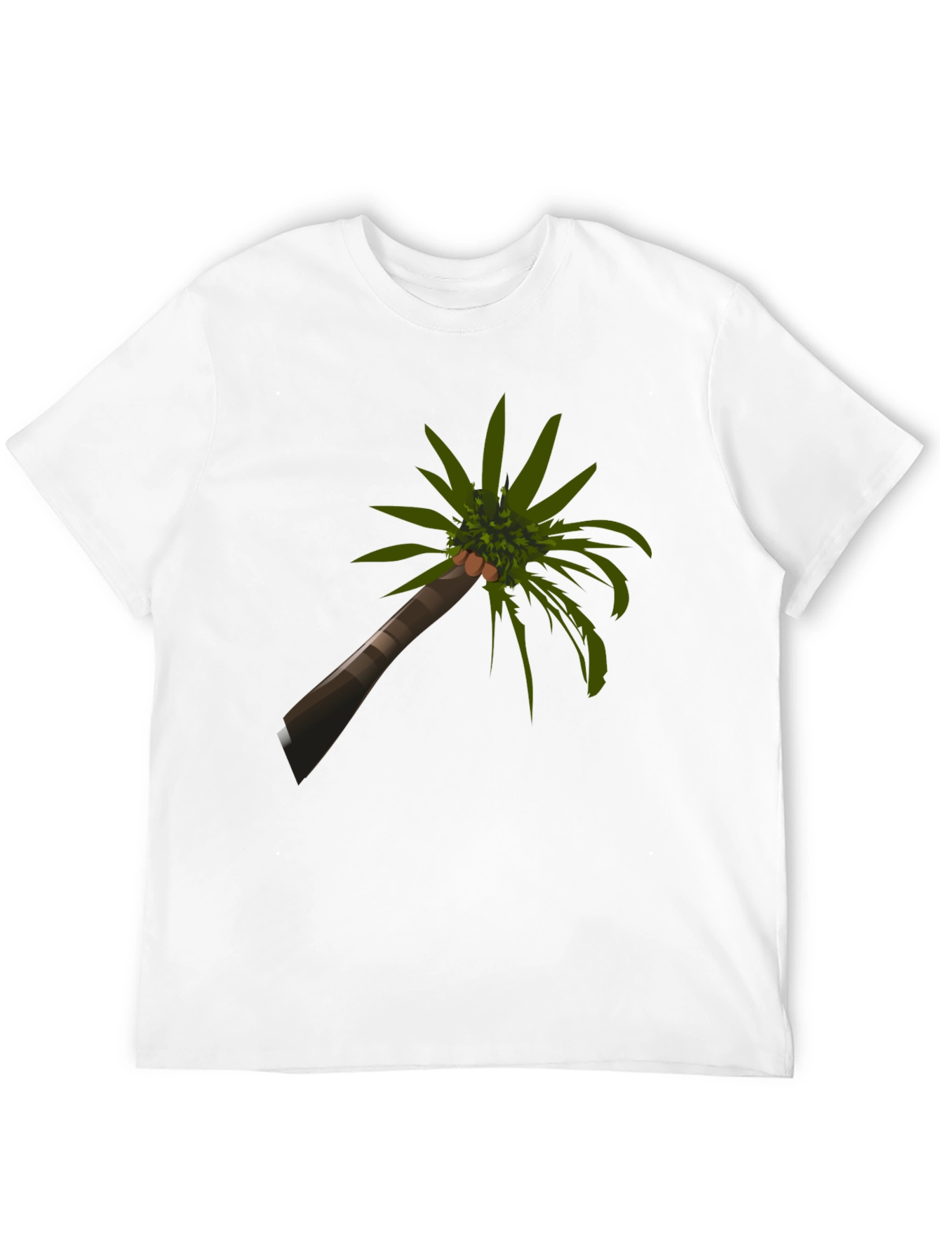 Tropical Palm Tree Graphic Tee - Casual Black T-Shirt