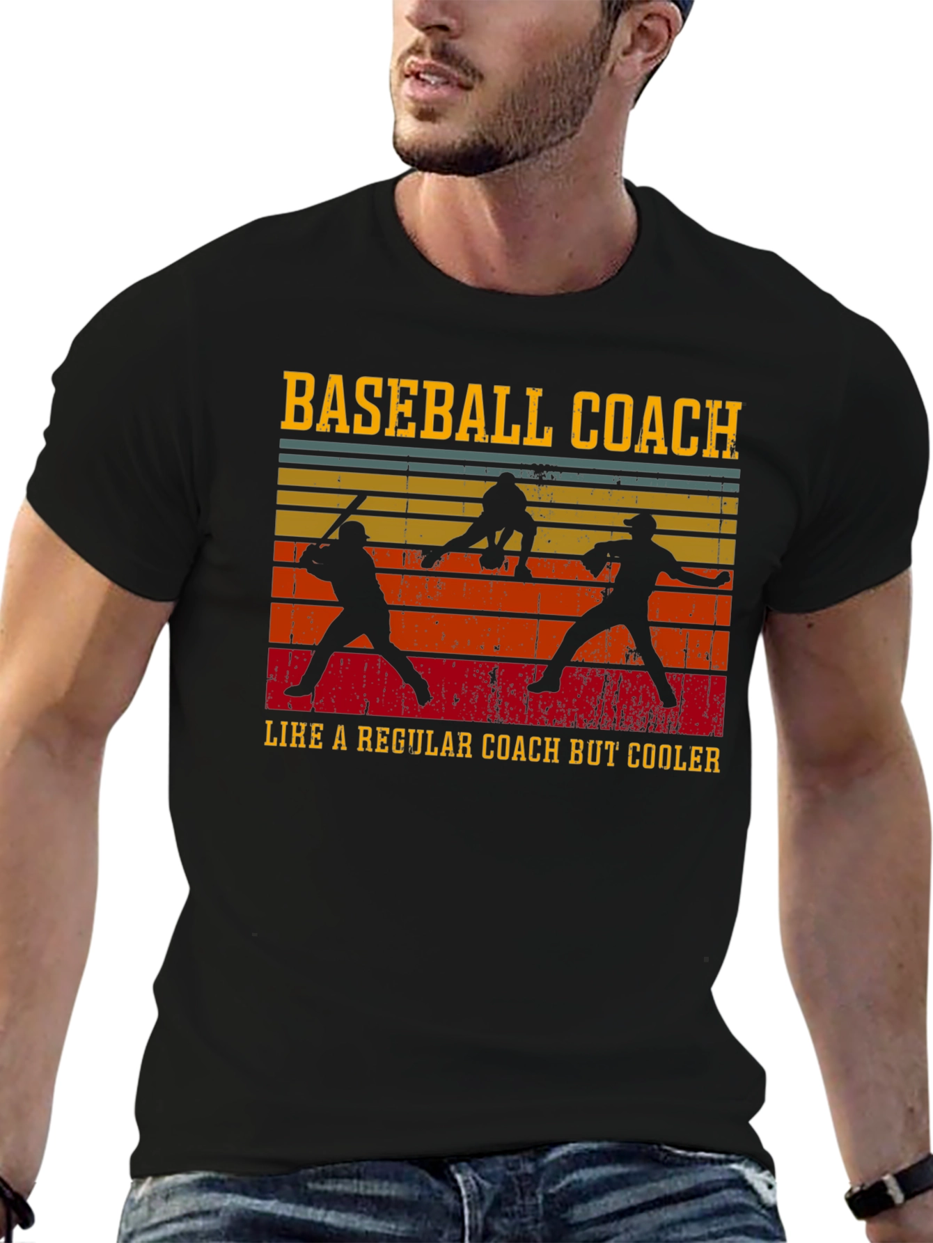 Baseball Coach T-Shirt - Cool Retro Design