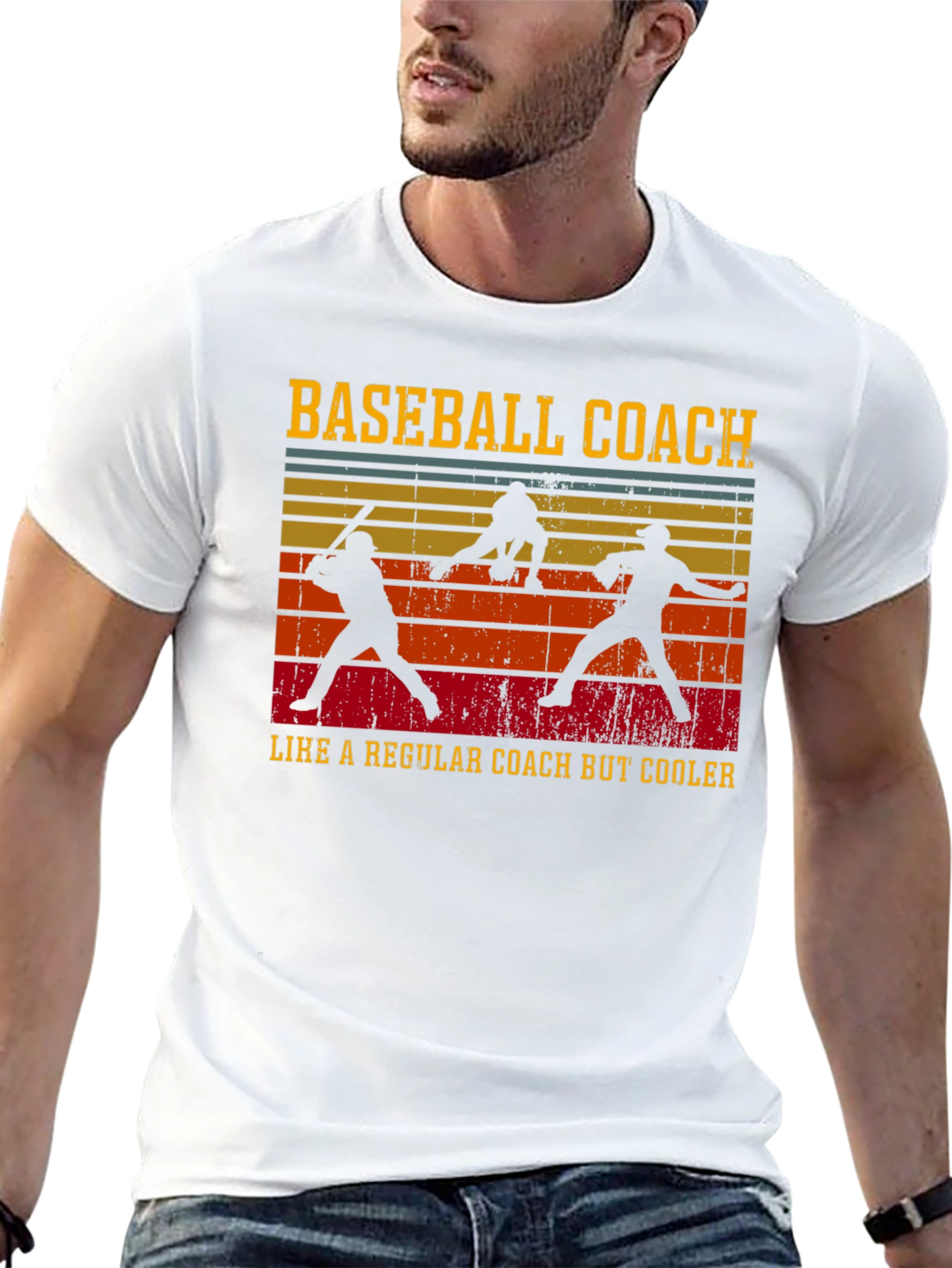 Baseball Coach T-Shirt - Cool Retro Design