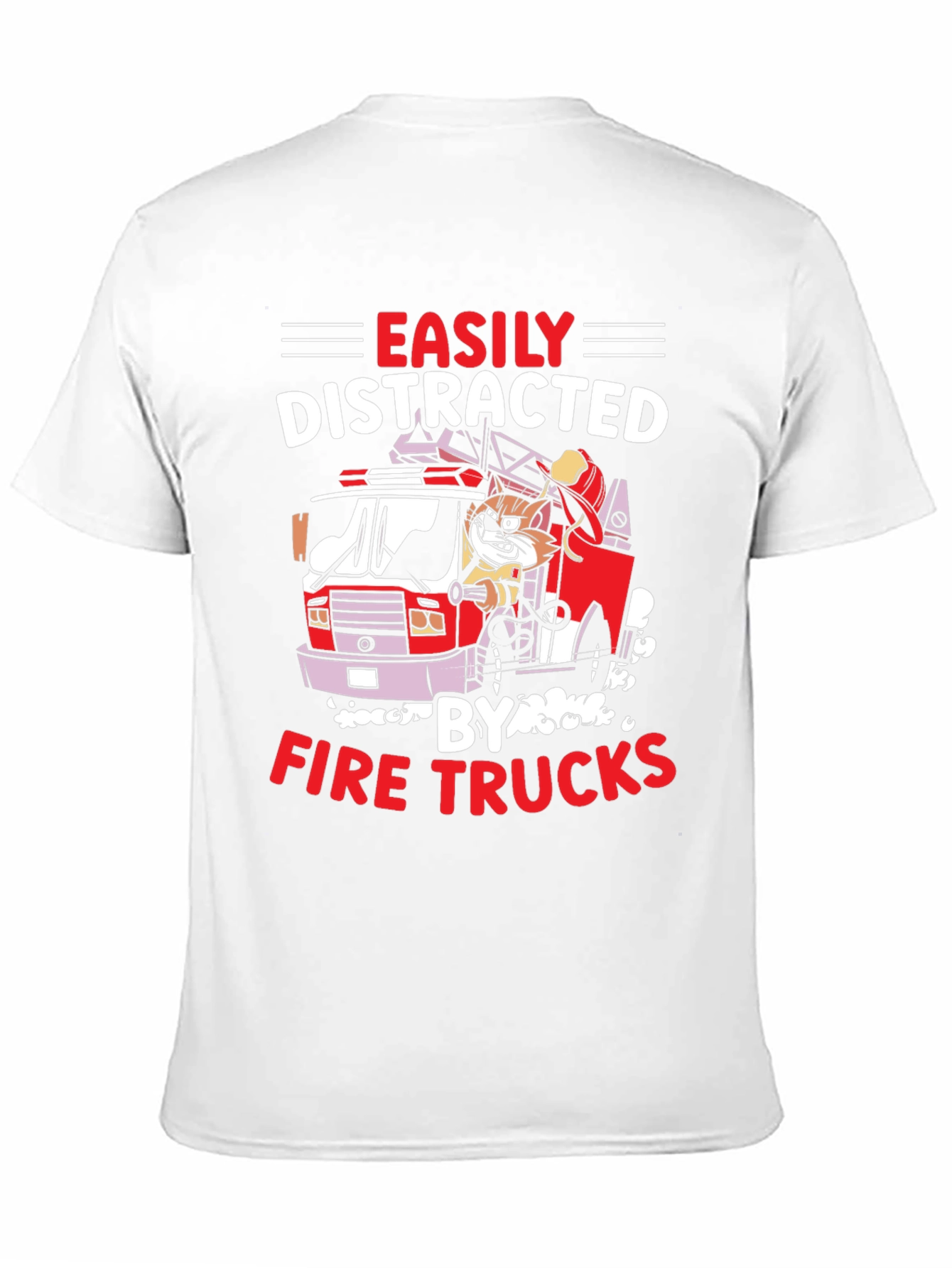 Easily Distracted Fire Trucks Graphic Tee
