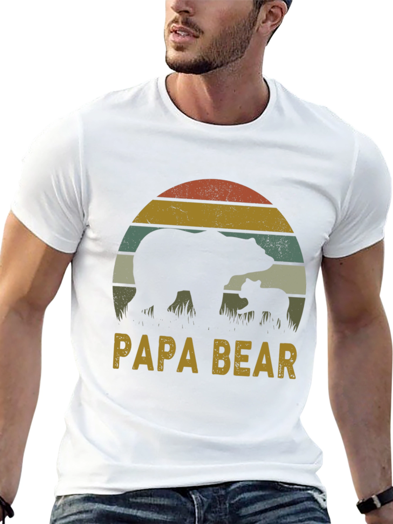 Papa Bear Graphic Tee - Fathers Day Gift