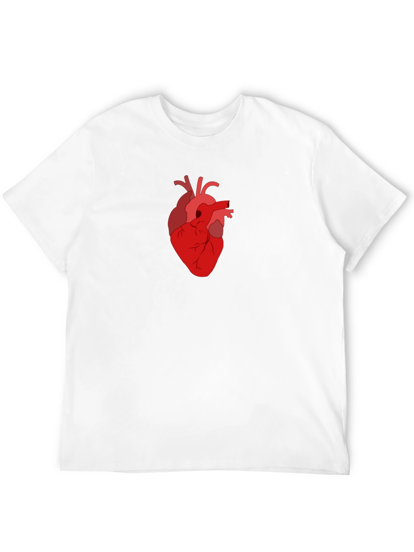 Anatomical Heart Graphic Tee - Black Cotton T-Shirt