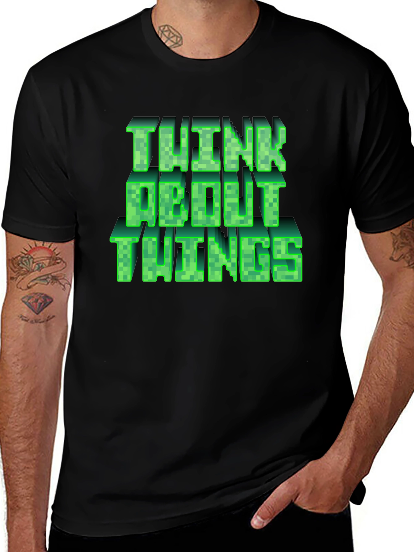 Think About Things Graphic Tee - Gamer Style Shirt
