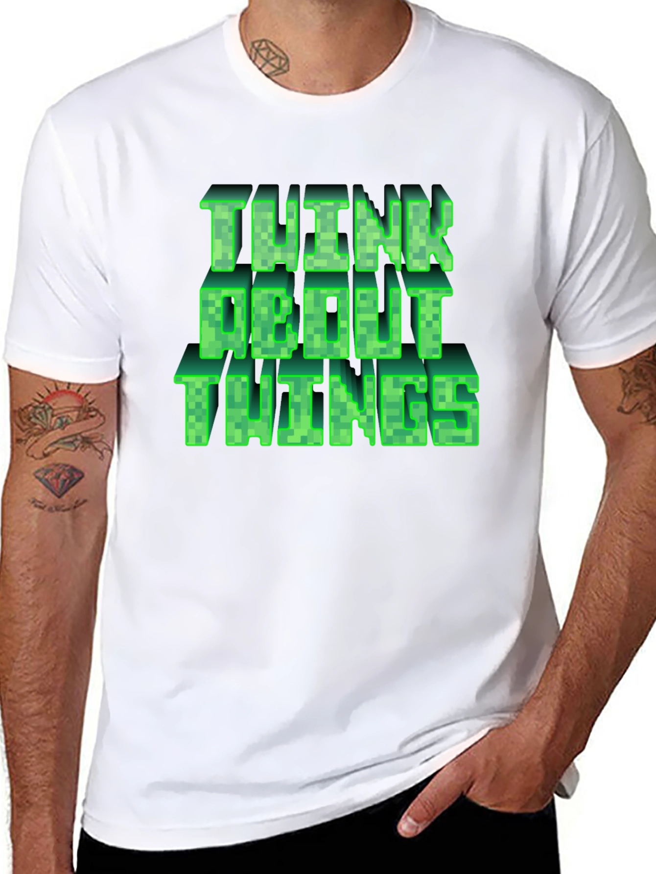 Think About Things Graphic Tee - Gamer Style Shirt