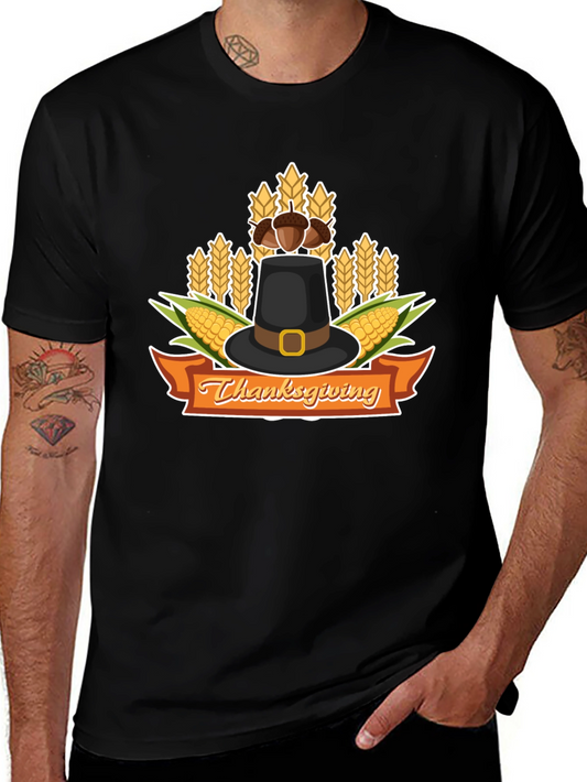 Thanksgiving Graphic T-Shirt Holiday Pilgrims Tee