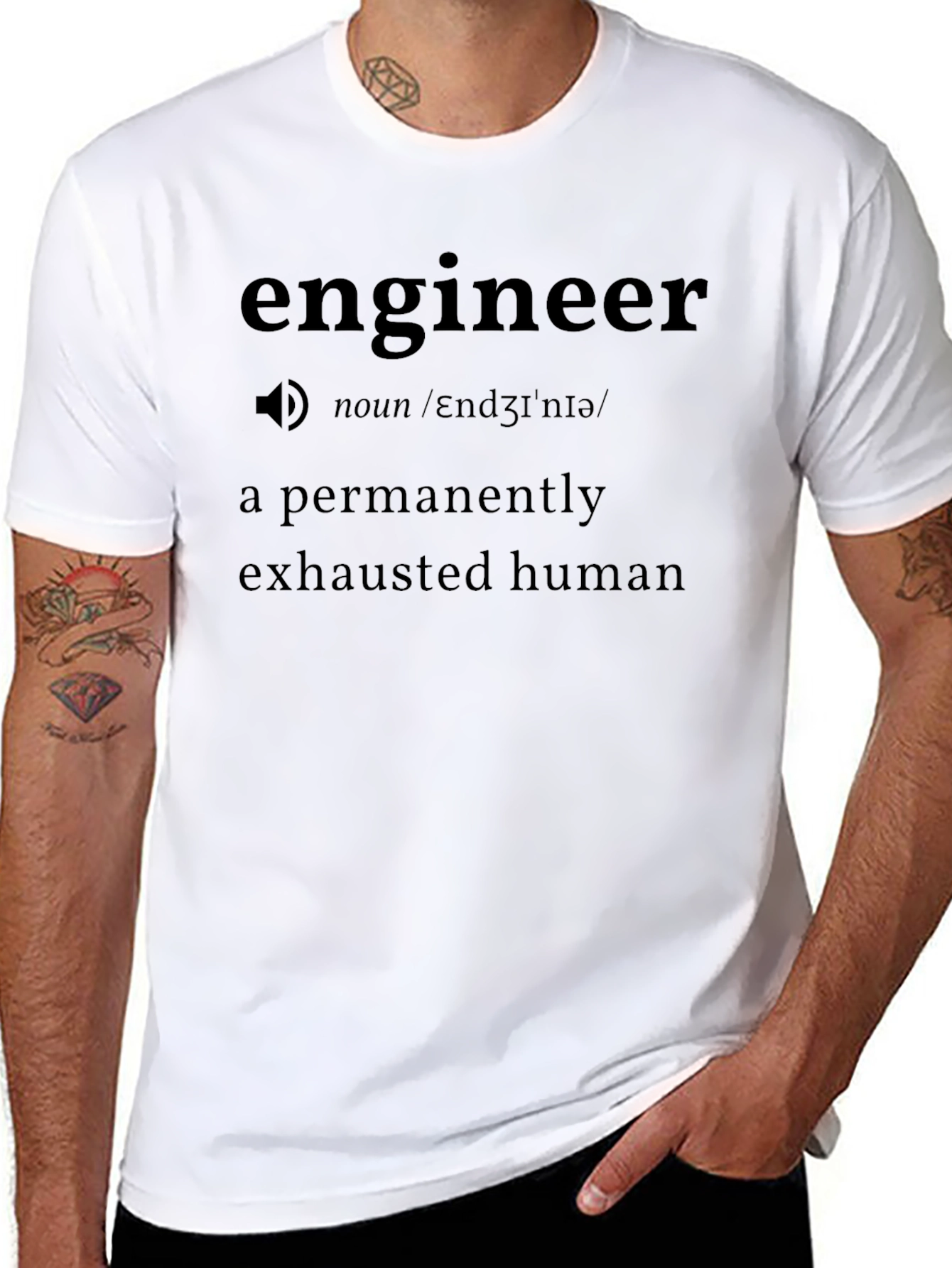Engineer Definition Black T-Shirt