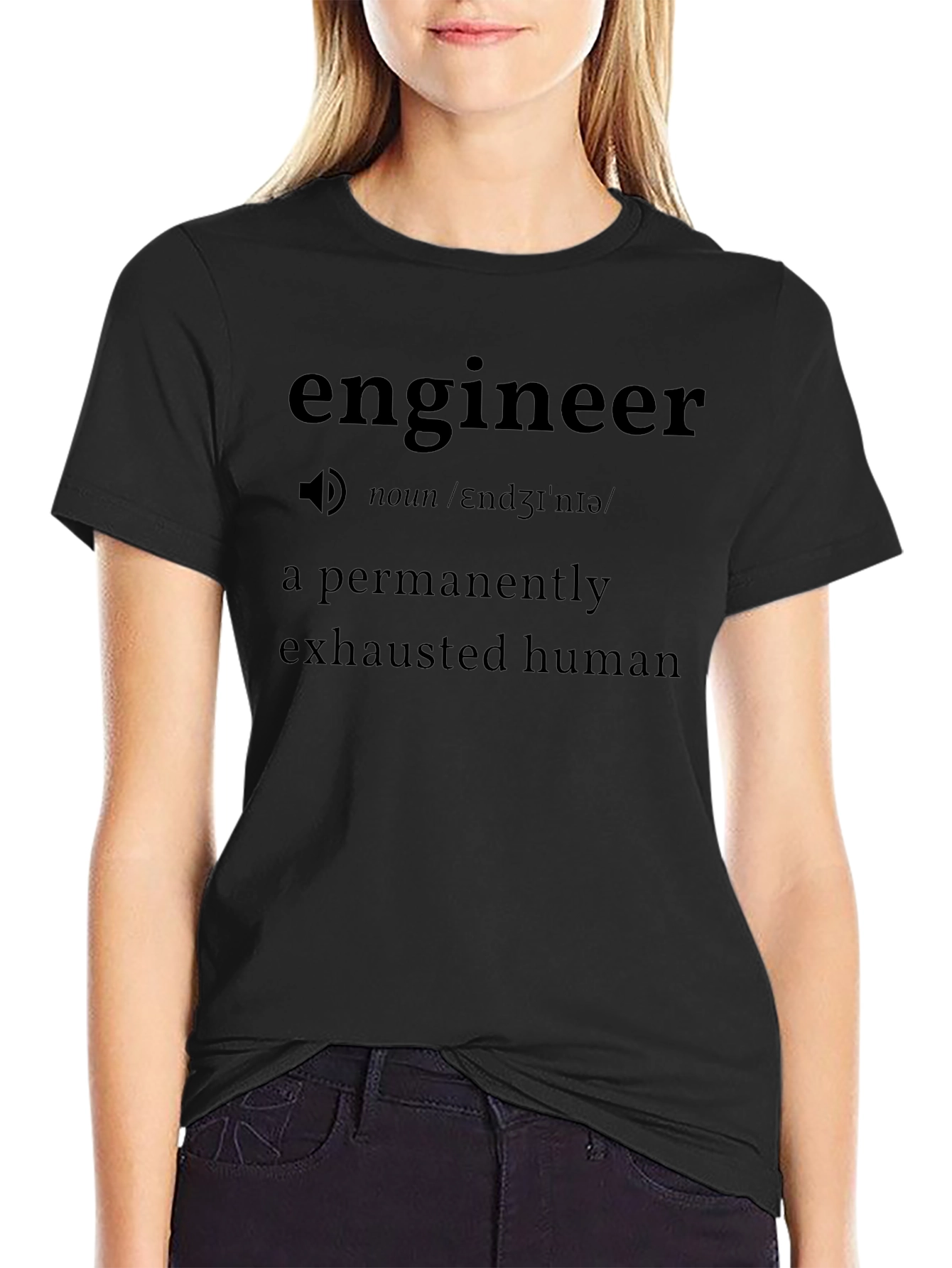 Engineer Definition Black T-Shirt