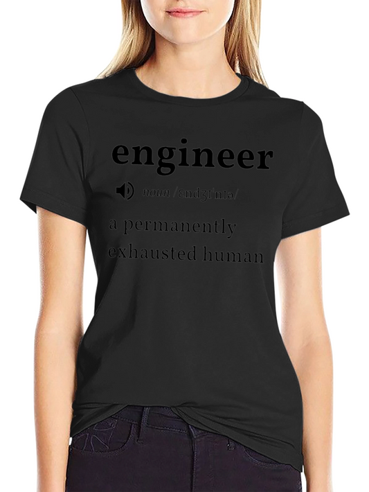 Engineer Definition Black T-Shirt