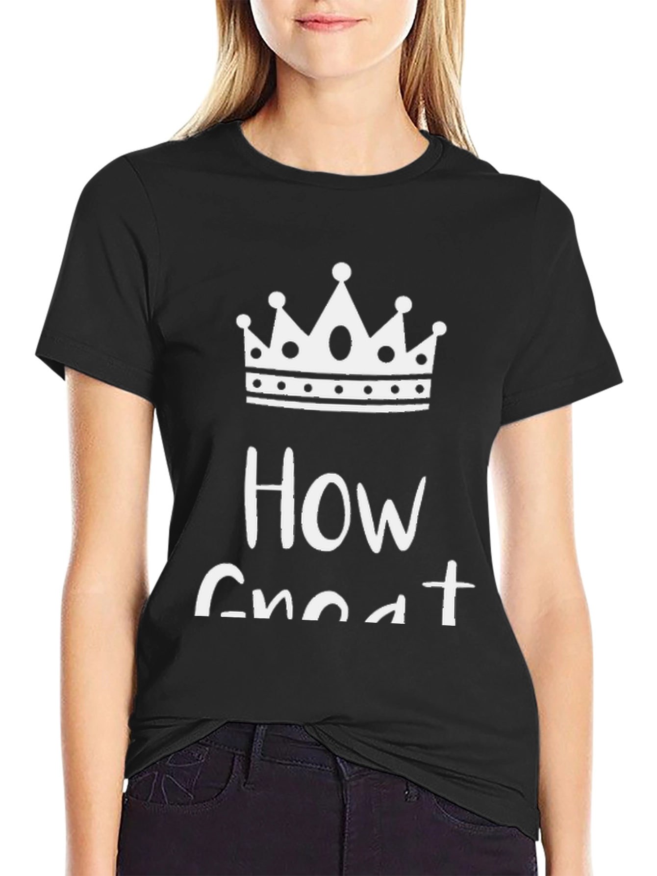 How Great Crown Graphic Black T-Shirt