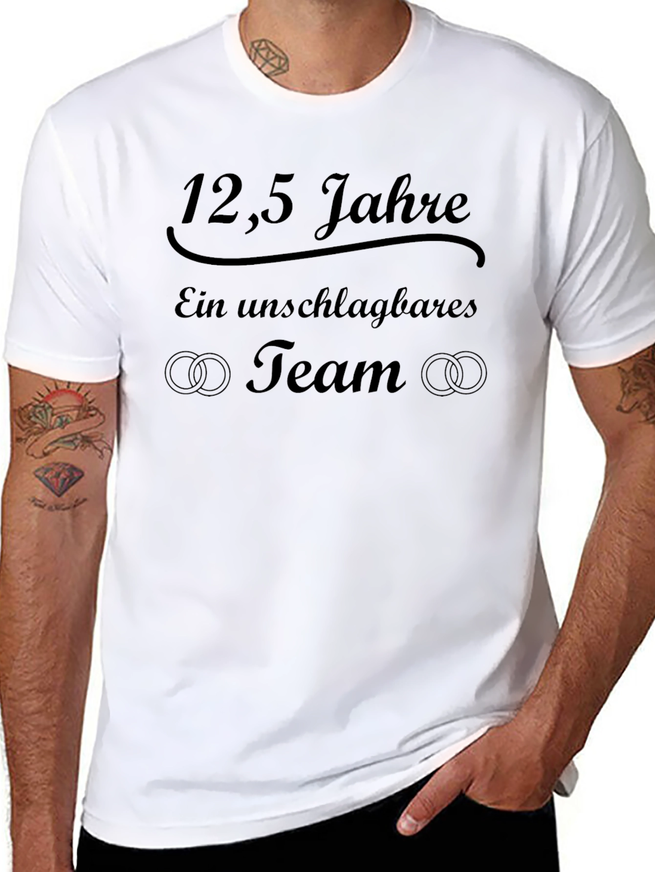 12.5 Jahre Anniversary Shirt - Unschlagbares Team Black Tee