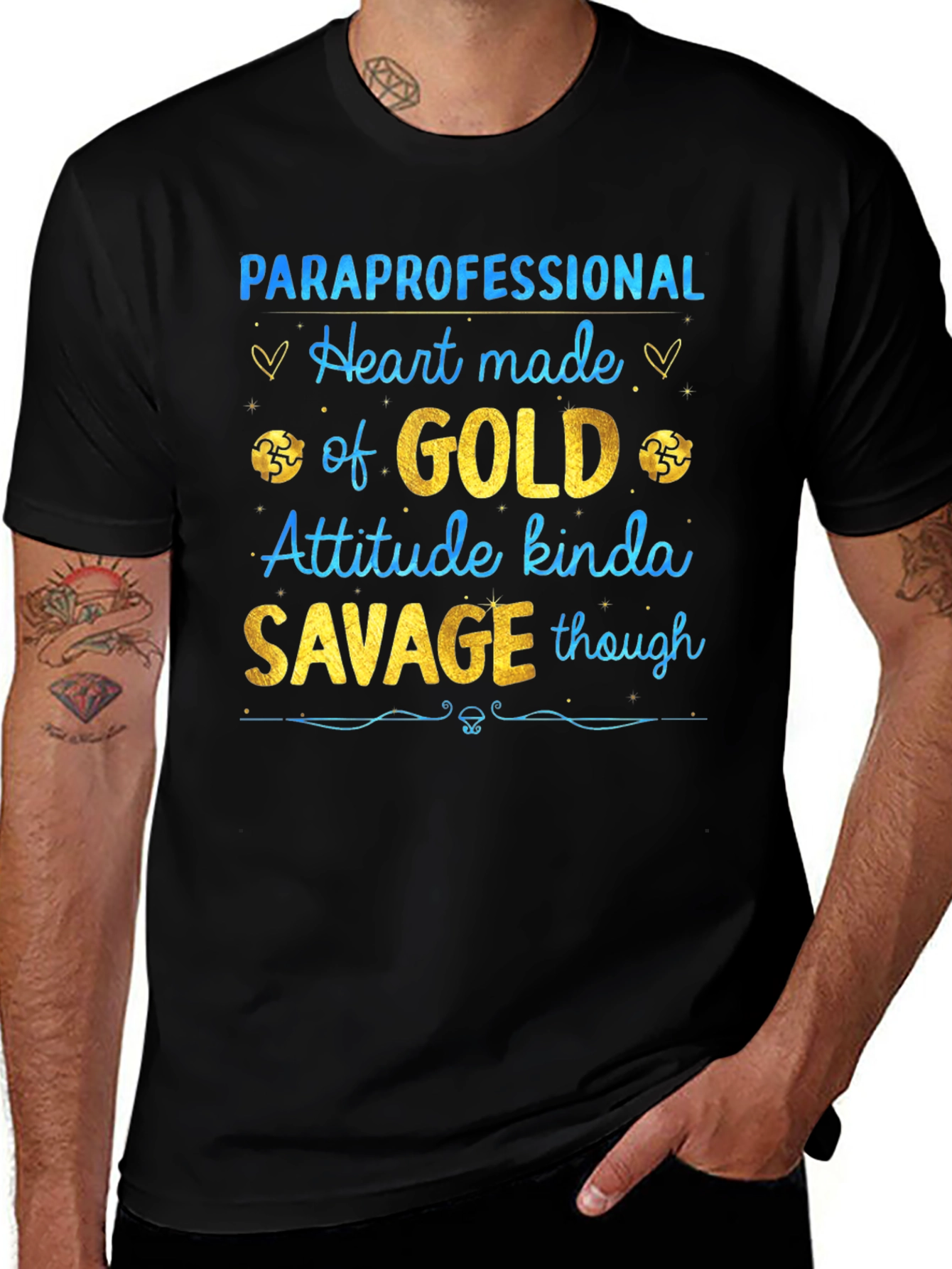 Paraprofessional Heart of Gold Savage T-Shirt