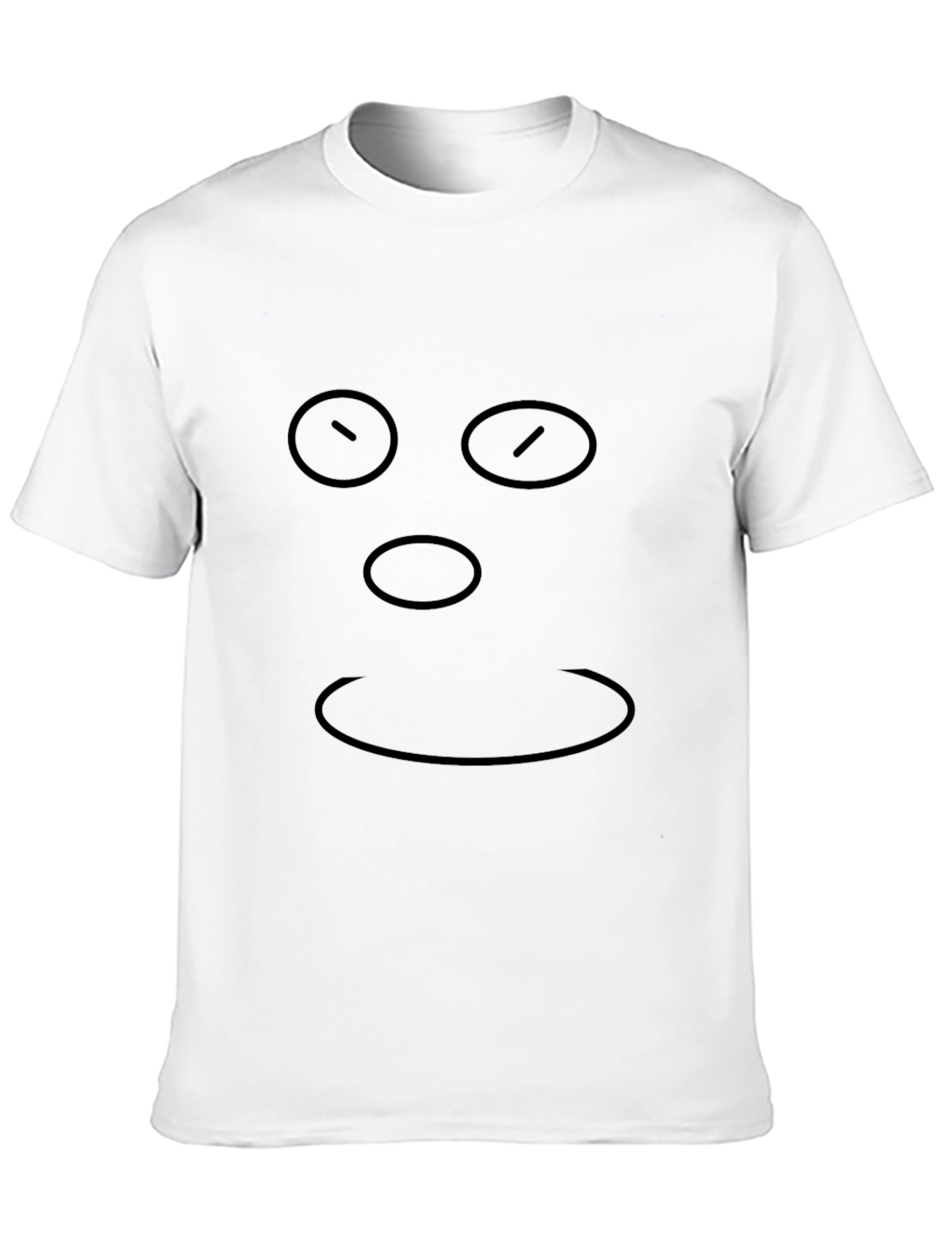 Minimalist Face Graphic Black T-Shirt