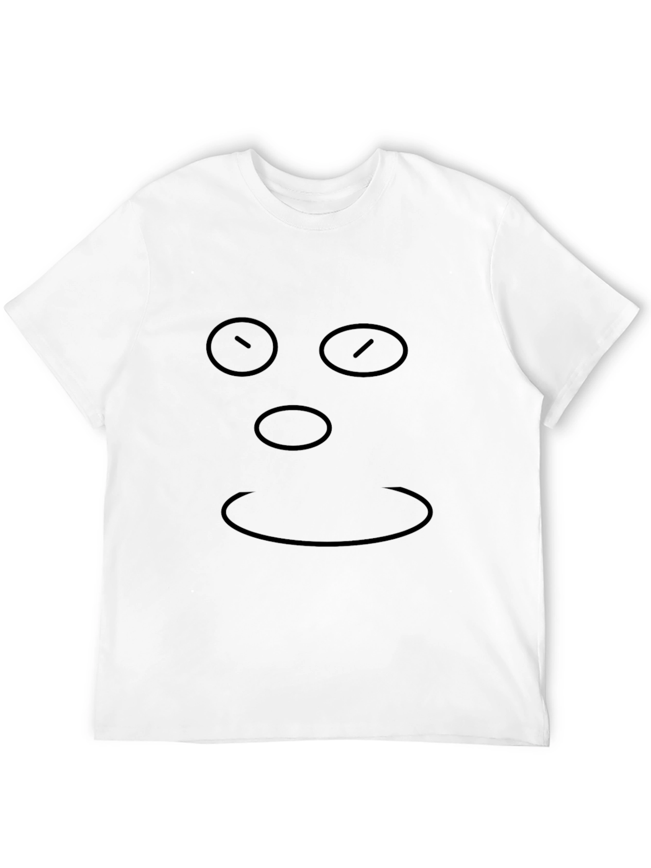 Minimalist Face Graphic Black T-Shirt