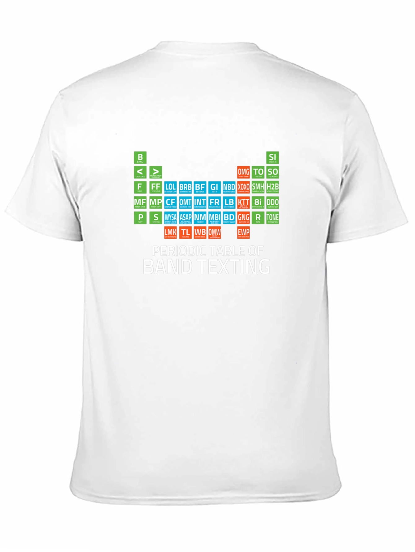 Periodic Table of Band Texting T-Shirt