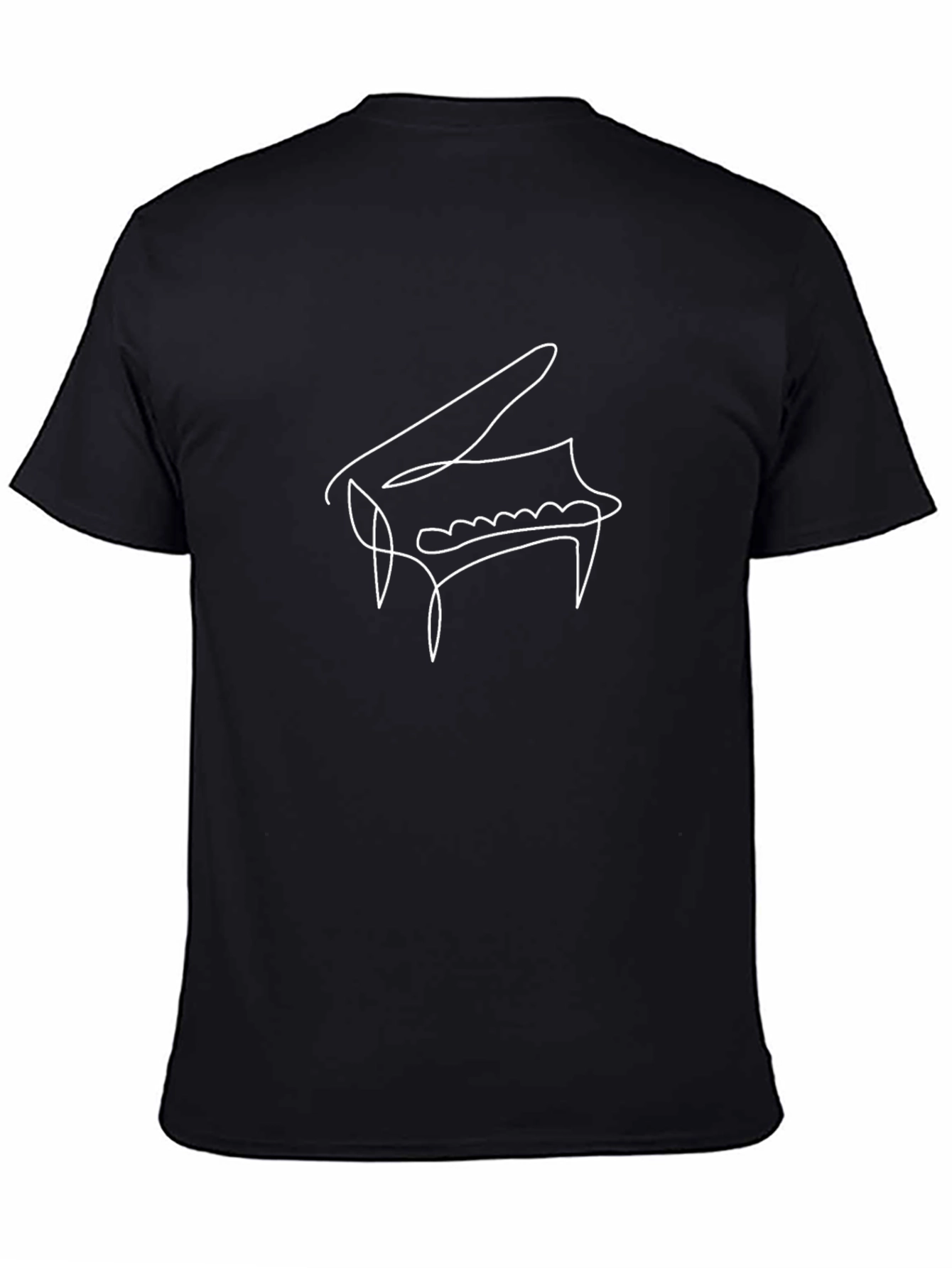 Minimalist Piano T-Shirt - Classic Black