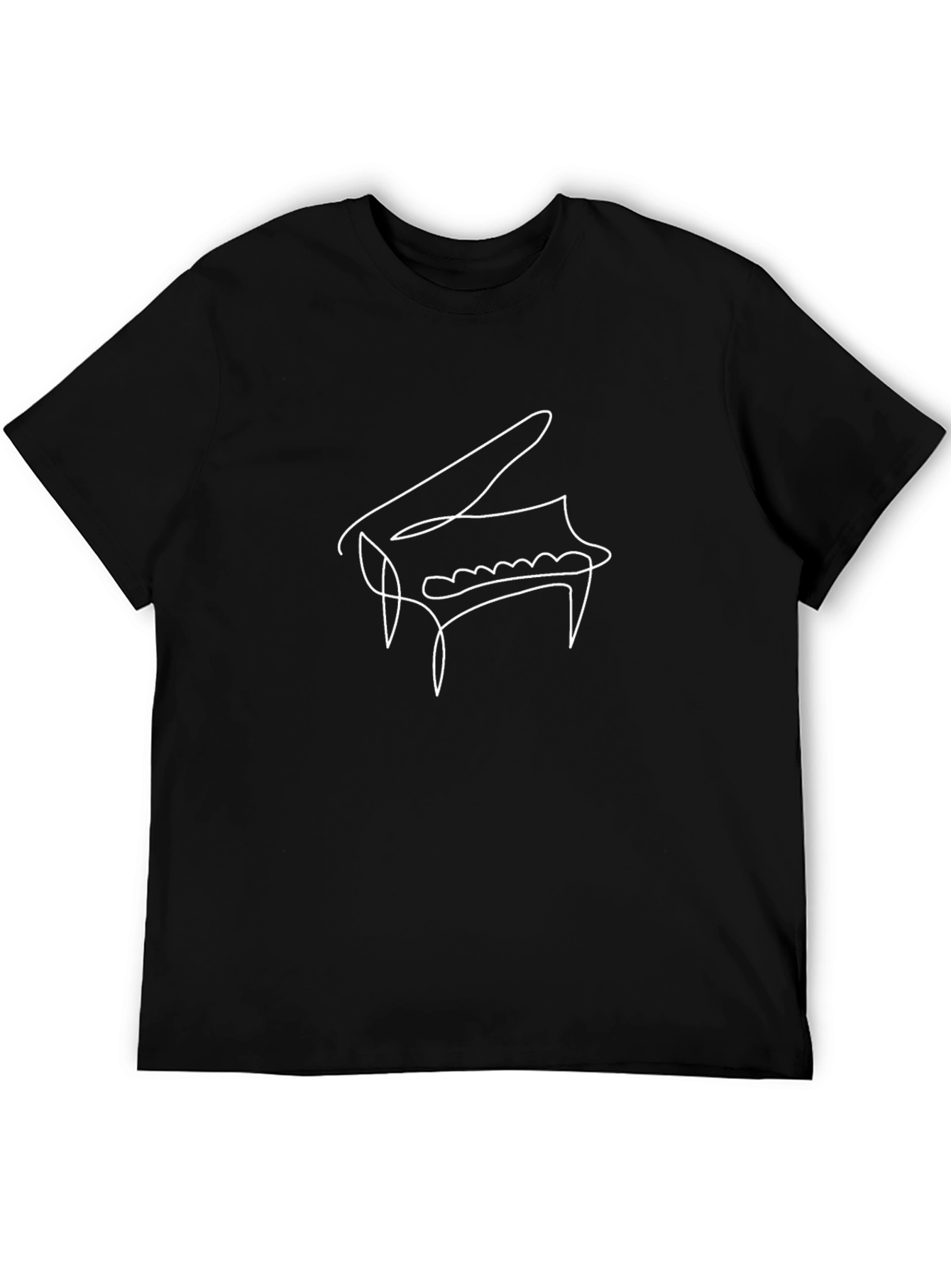 Minimalist Piano T-Shirt - Classic Black