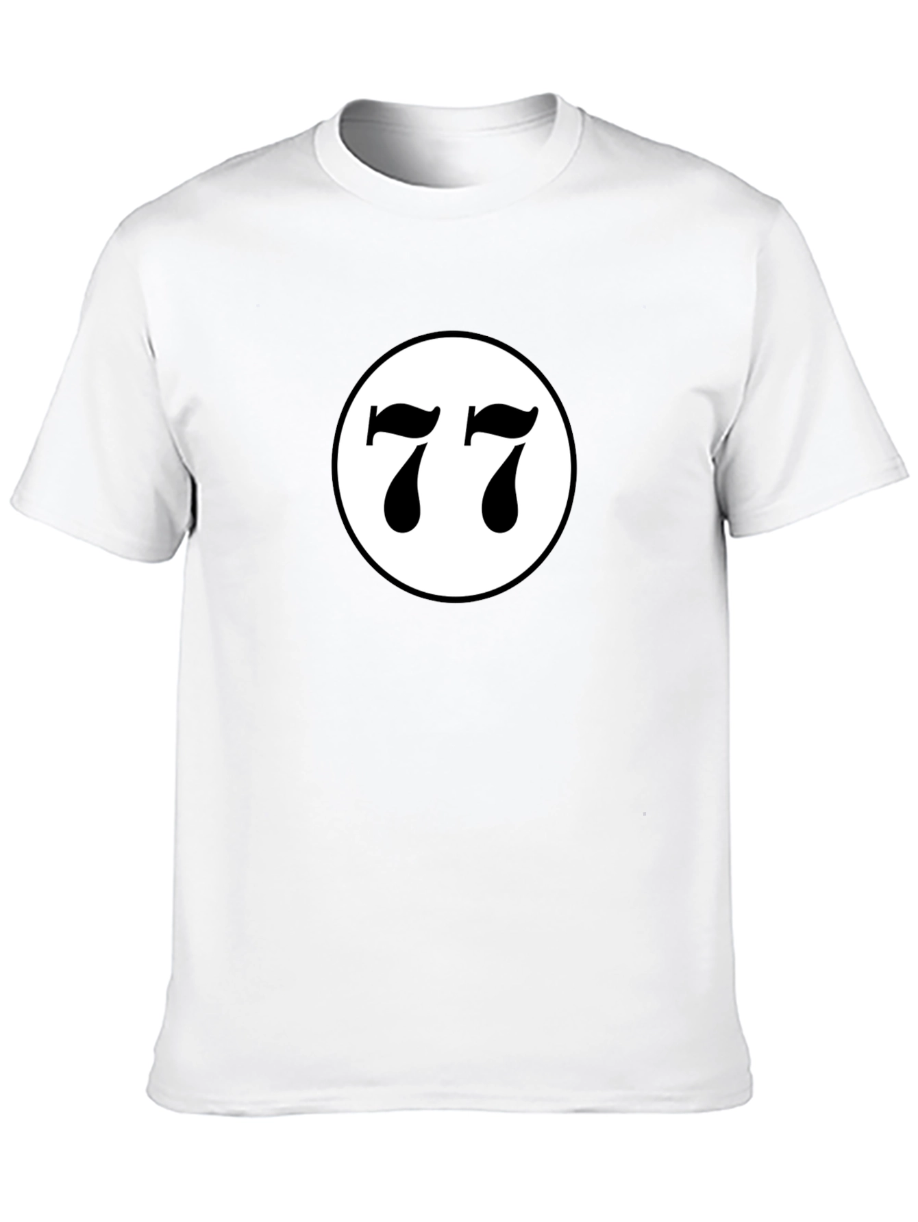 Lucky Number 77 Graphic T-Shirt - Black
