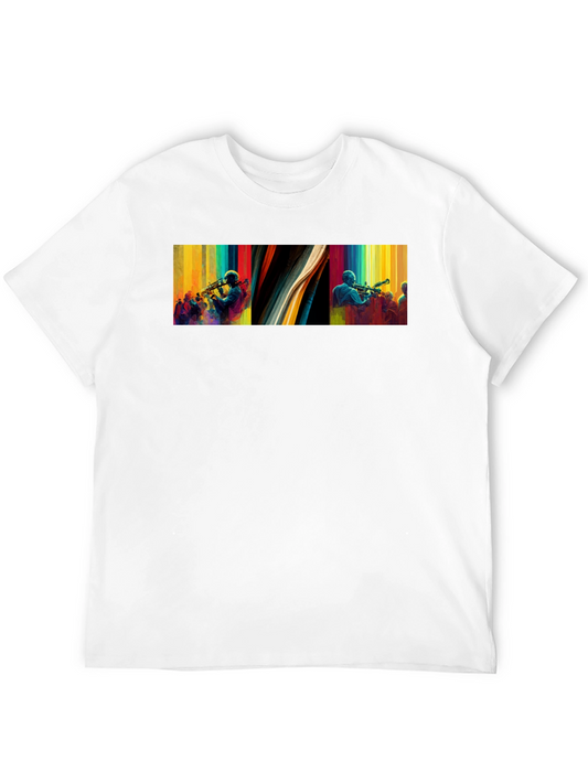 Abstract Music Art Black T-Shirt