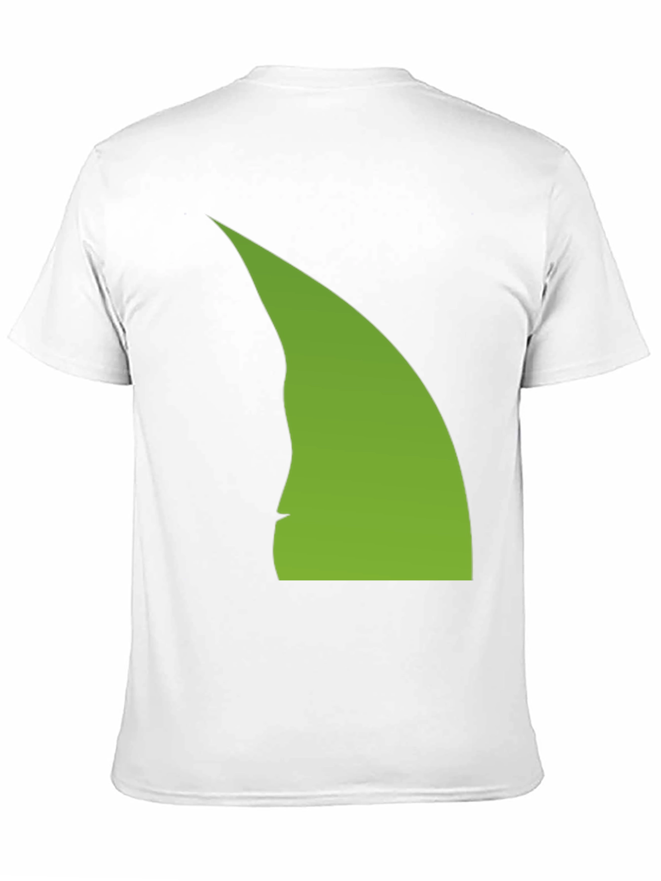 Abstract Green Silhouette on Black T-Shirt