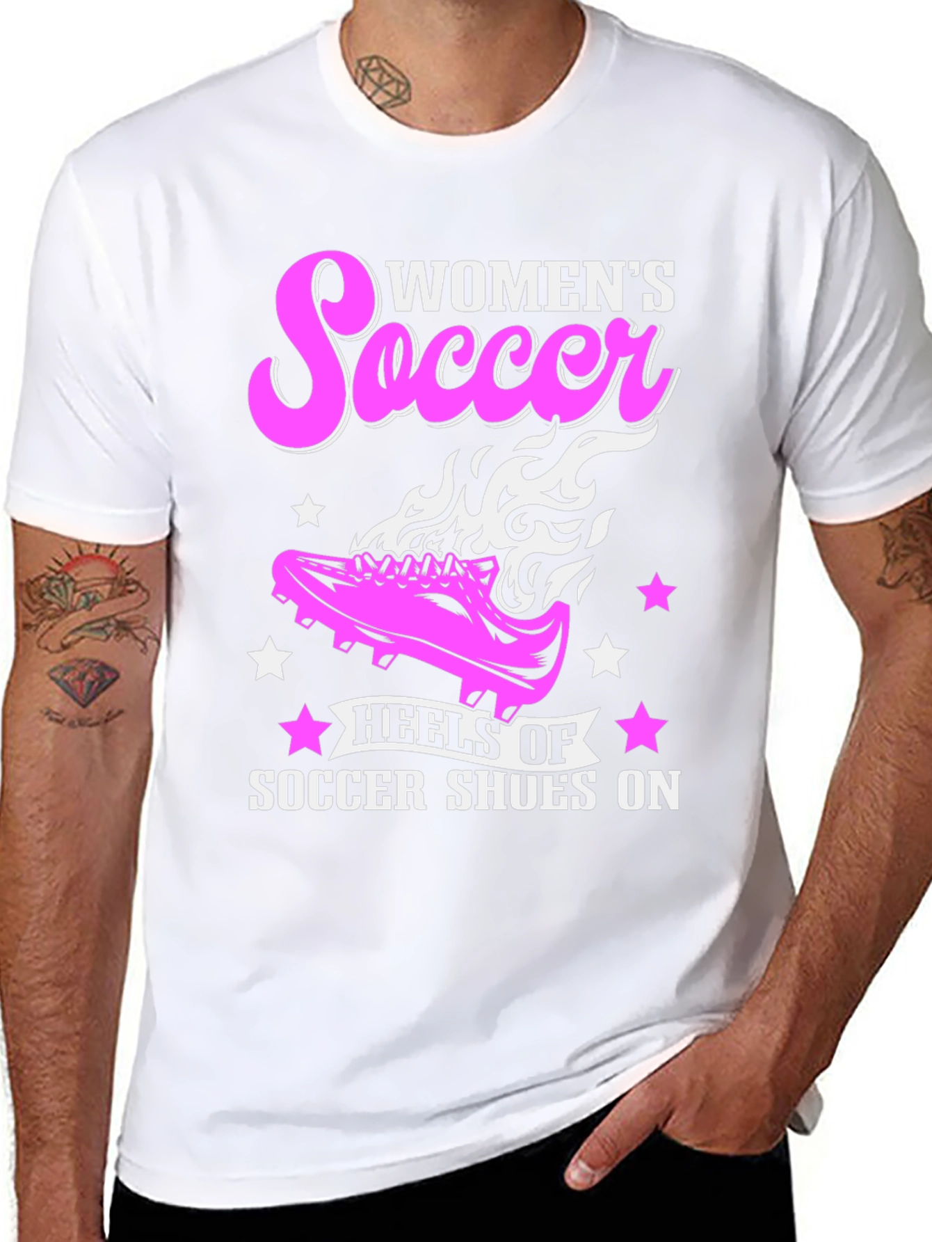 Womens Soccer Heels T-Shirt
