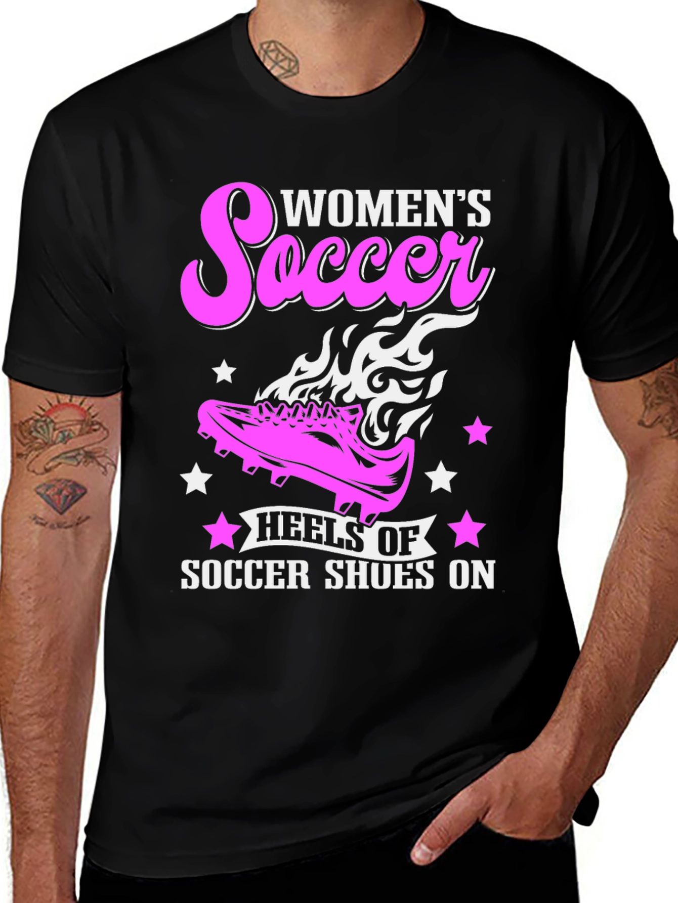 Womens Soccer Heels T-Shirt
