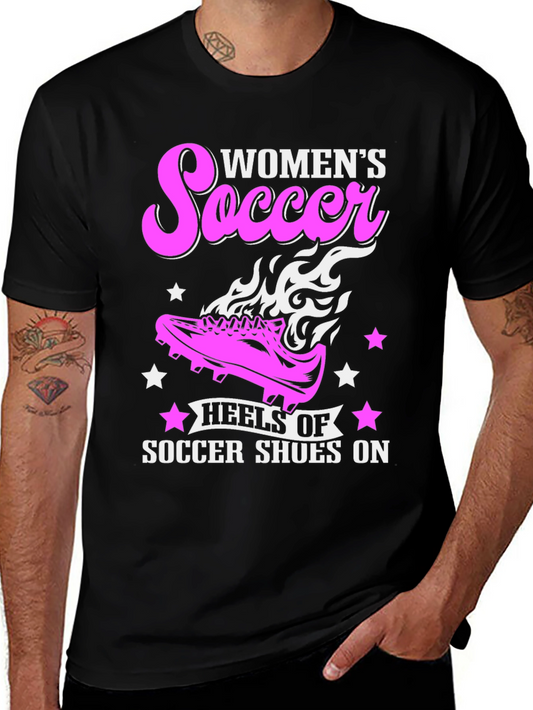Womens Soccer Heels T-Shirt