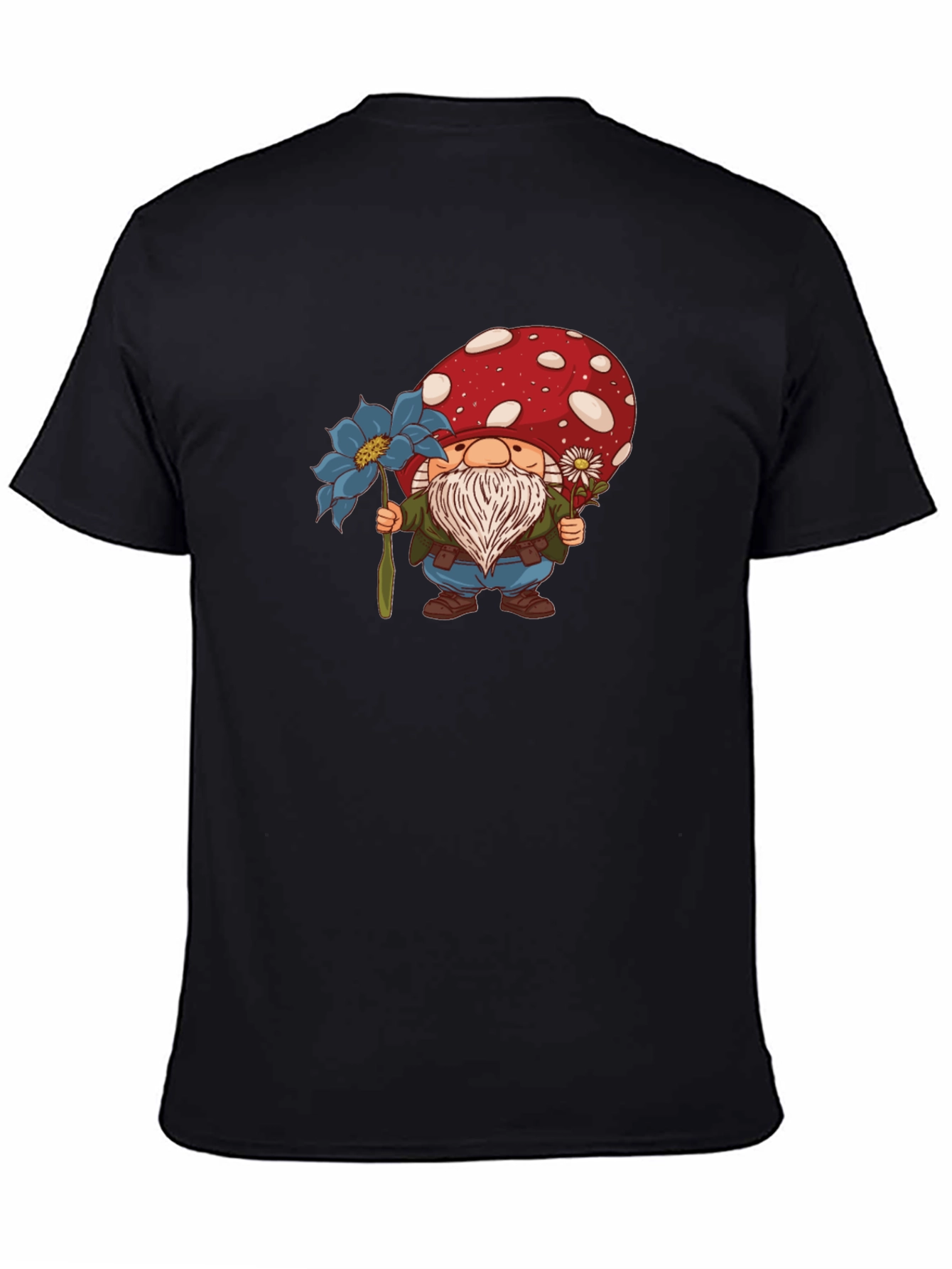 Mushroom Gnome T-Shirt - Whimsical Garden Style