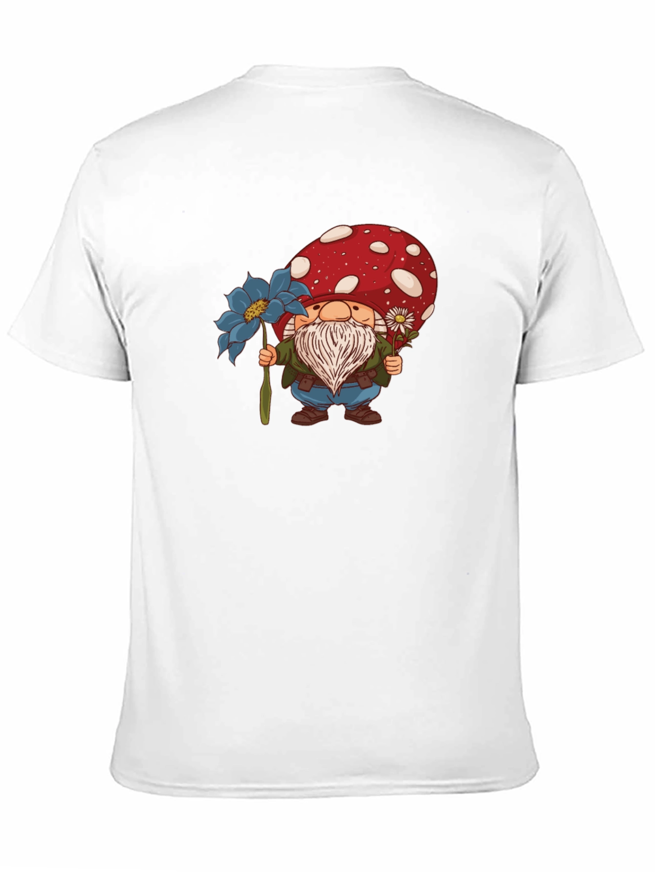 Mushroom Gnome T-Shirt - Whimsical Garden Style