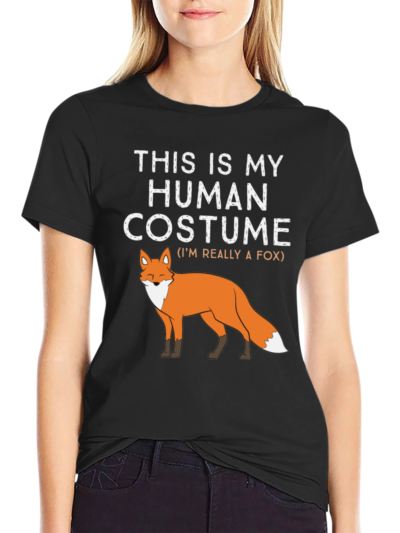 Human Costume Fox Graphic T-Shirt