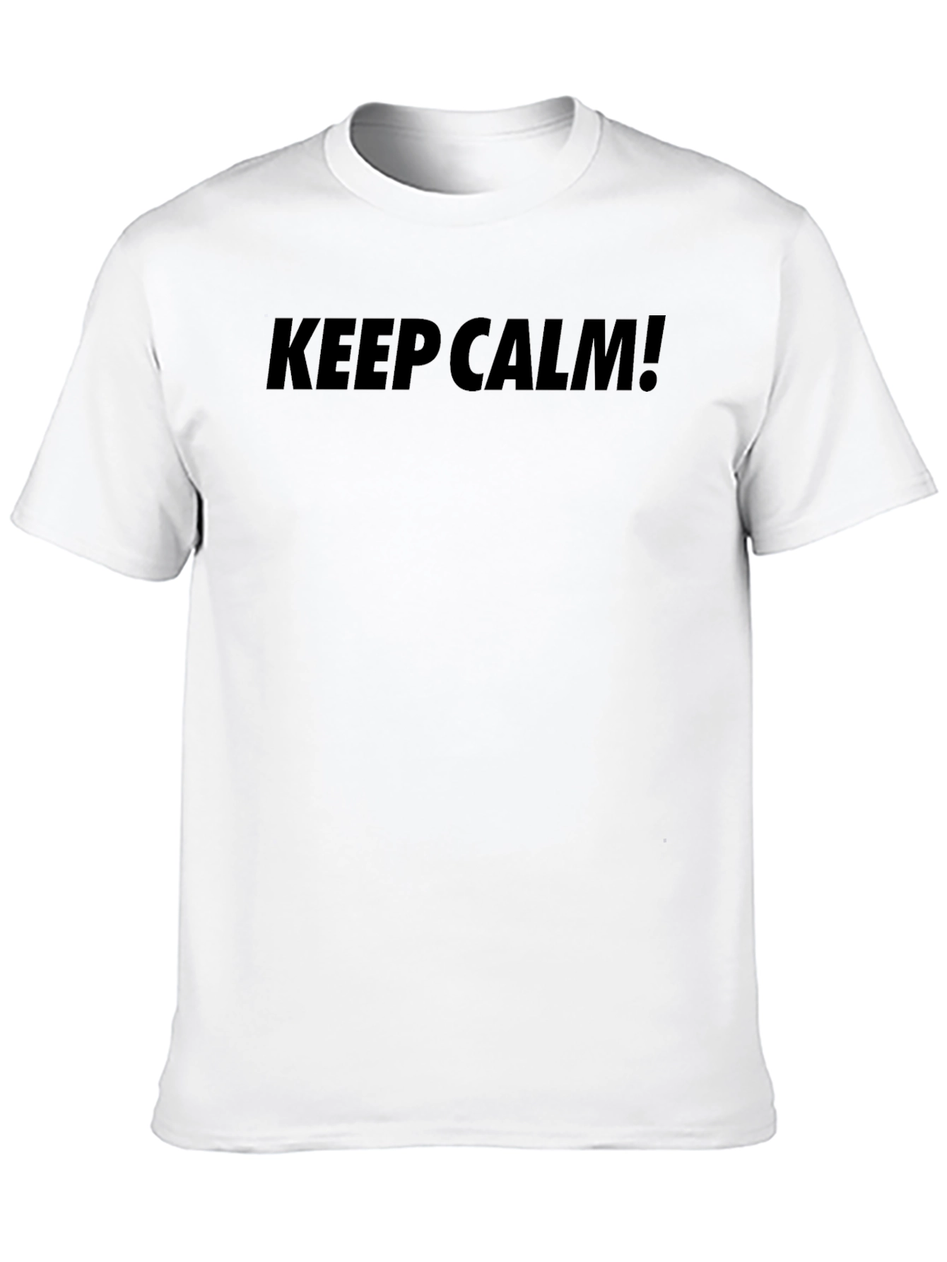 Keep Calm T-Shirt - Black Crew Neck Tee