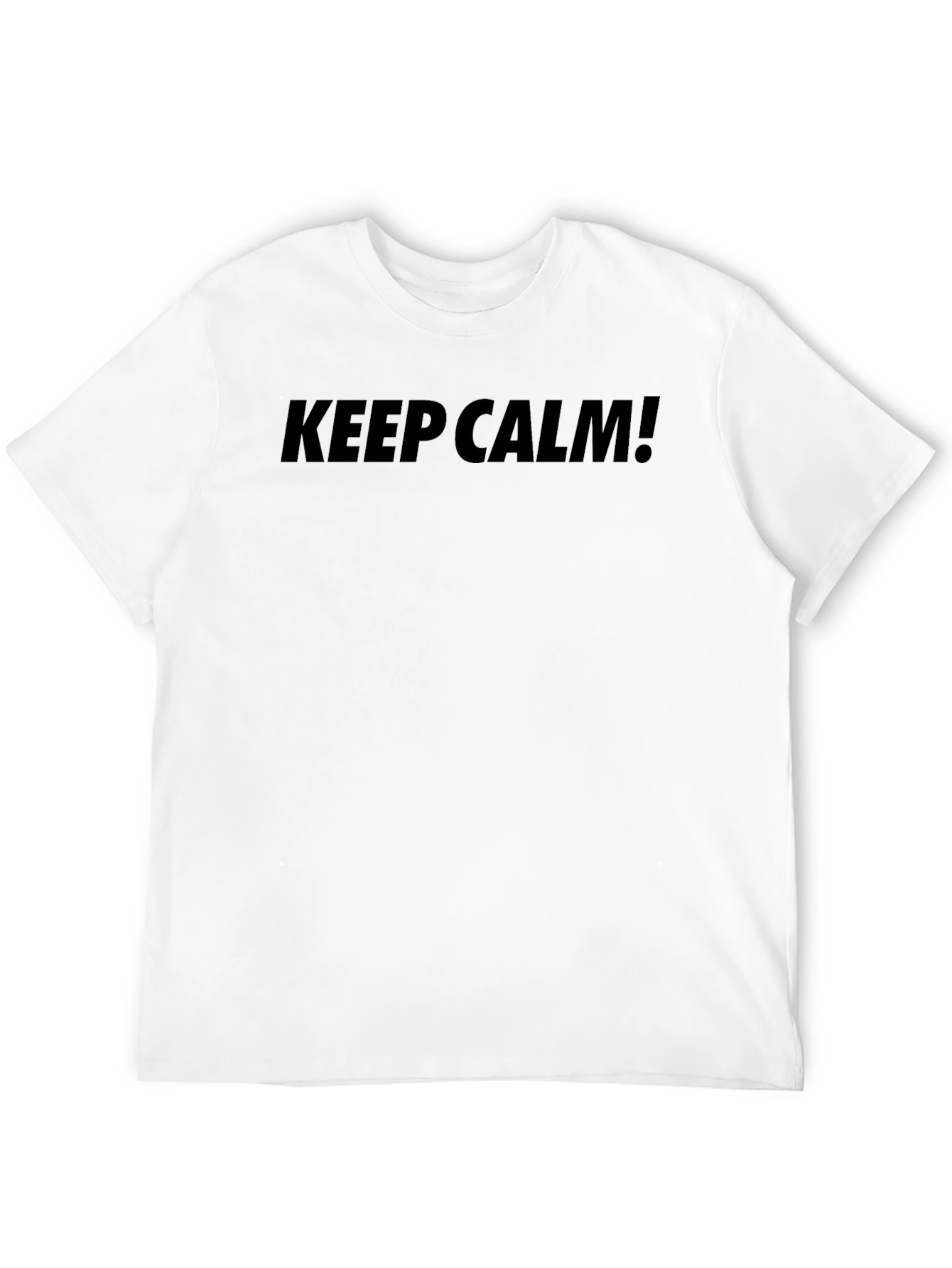Keep Calm T-Shirt - Black Crew Neck Tee
