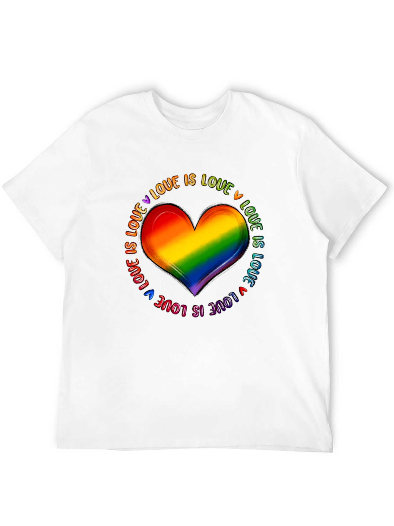Rainbow Heart Love is Love Pride T-Shirt
