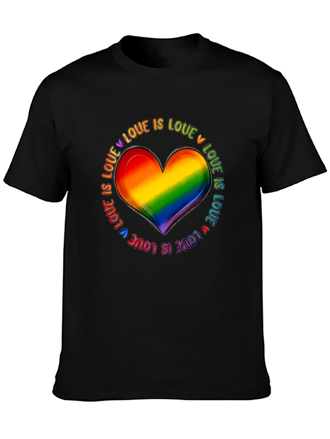 Rainbow Heart Love is Love Pride T-Shirt