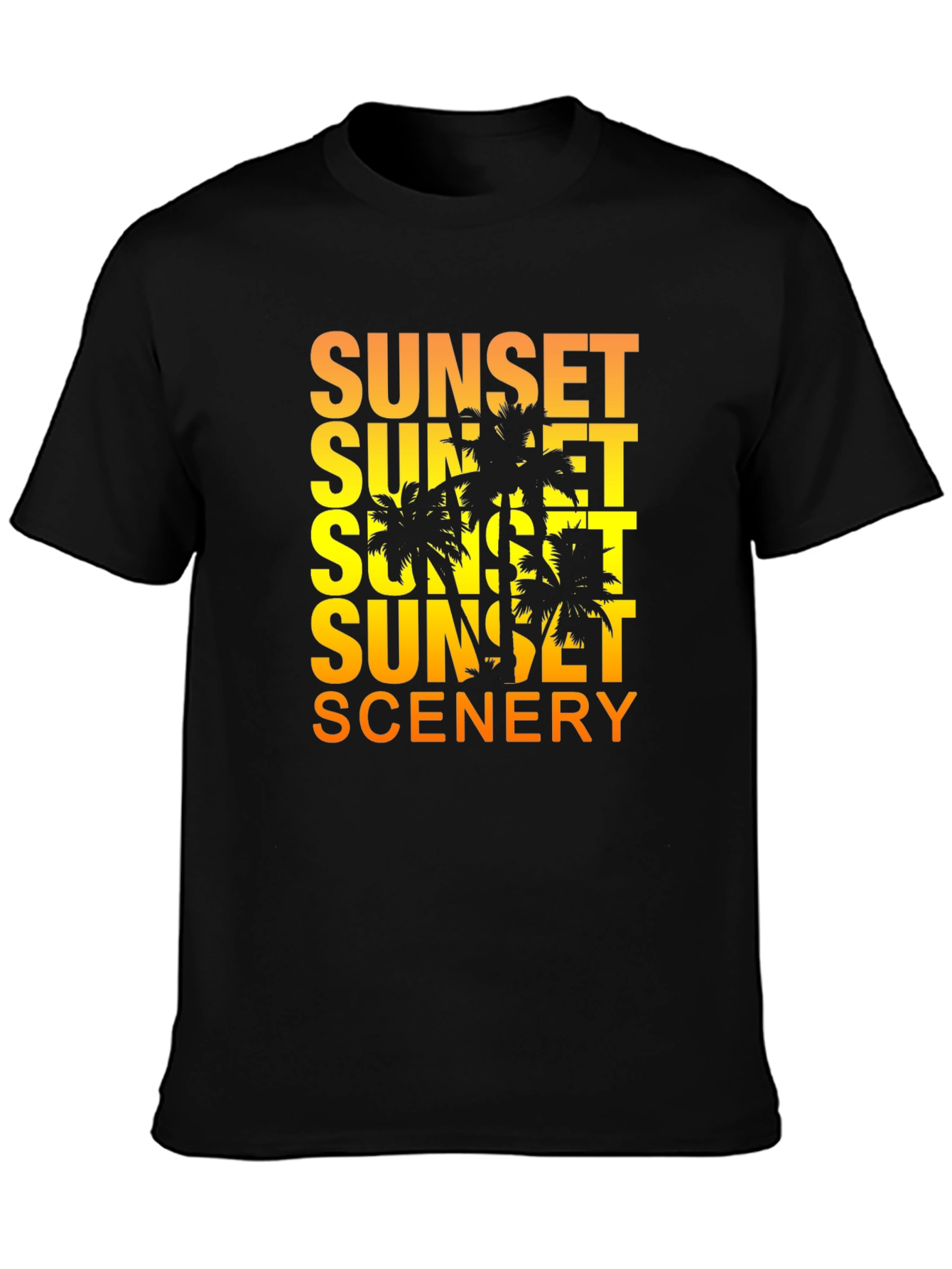 Sunset Scenery Graphic T-Shirt