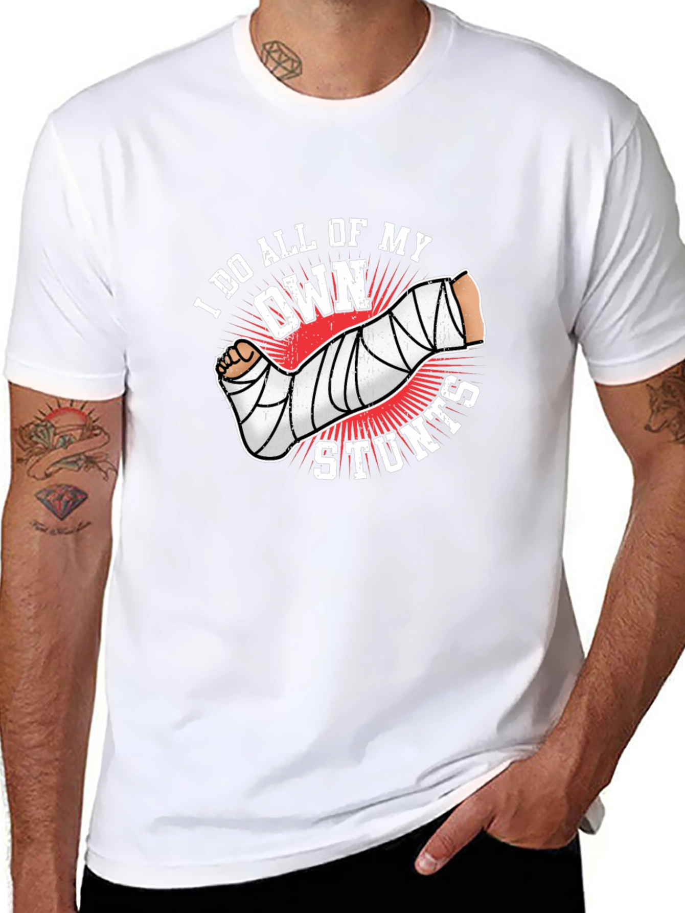 I Do All My Own Stunts Graphic Tee