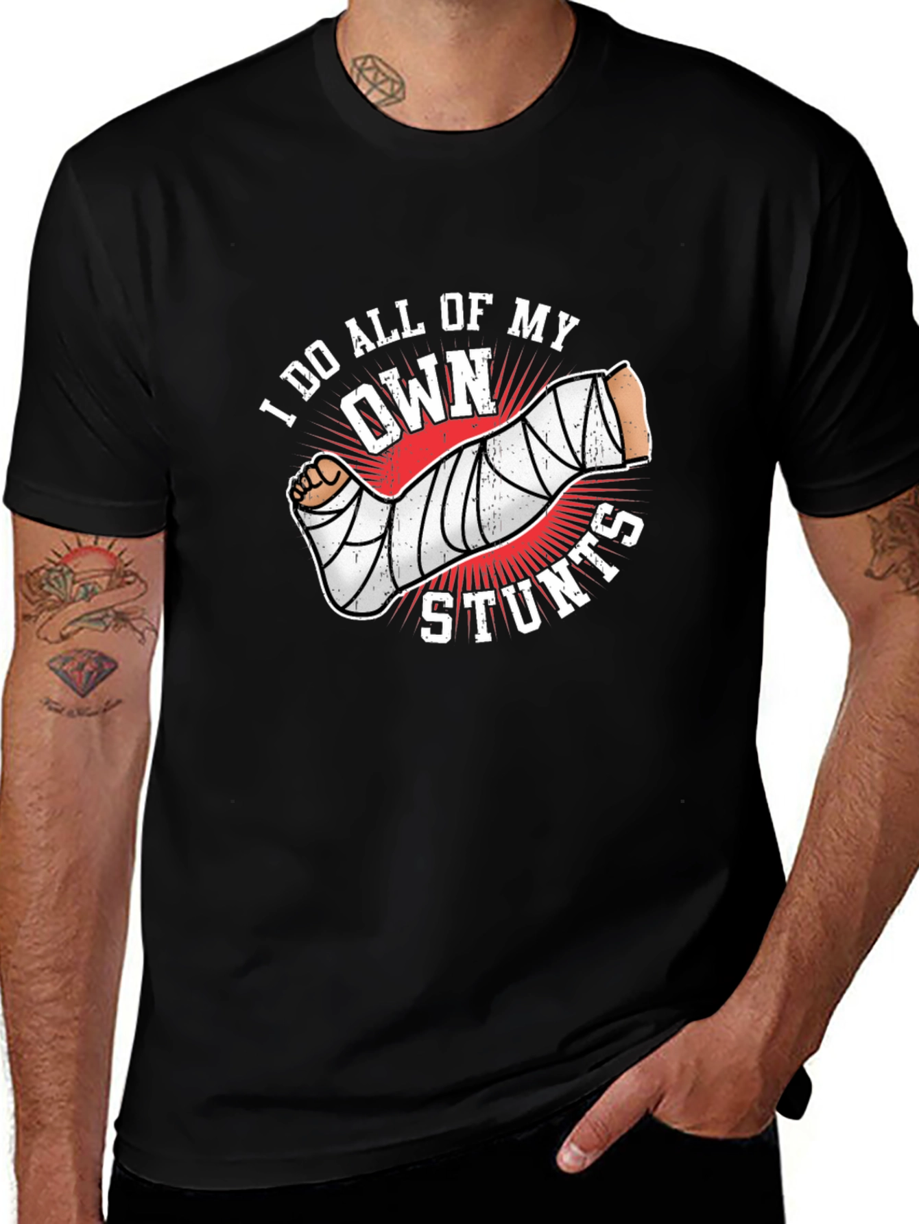 I Do All My Own Stunts Graphic Tee