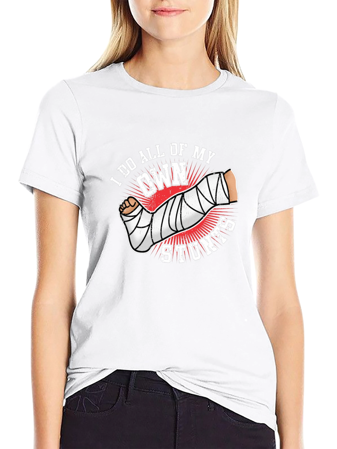 I Do All My Own Stunts Graphic Tee