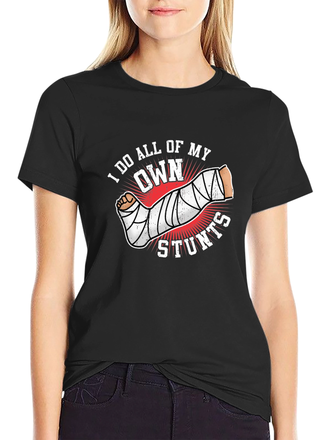 I Do All My Own Stunts Graphic Tee